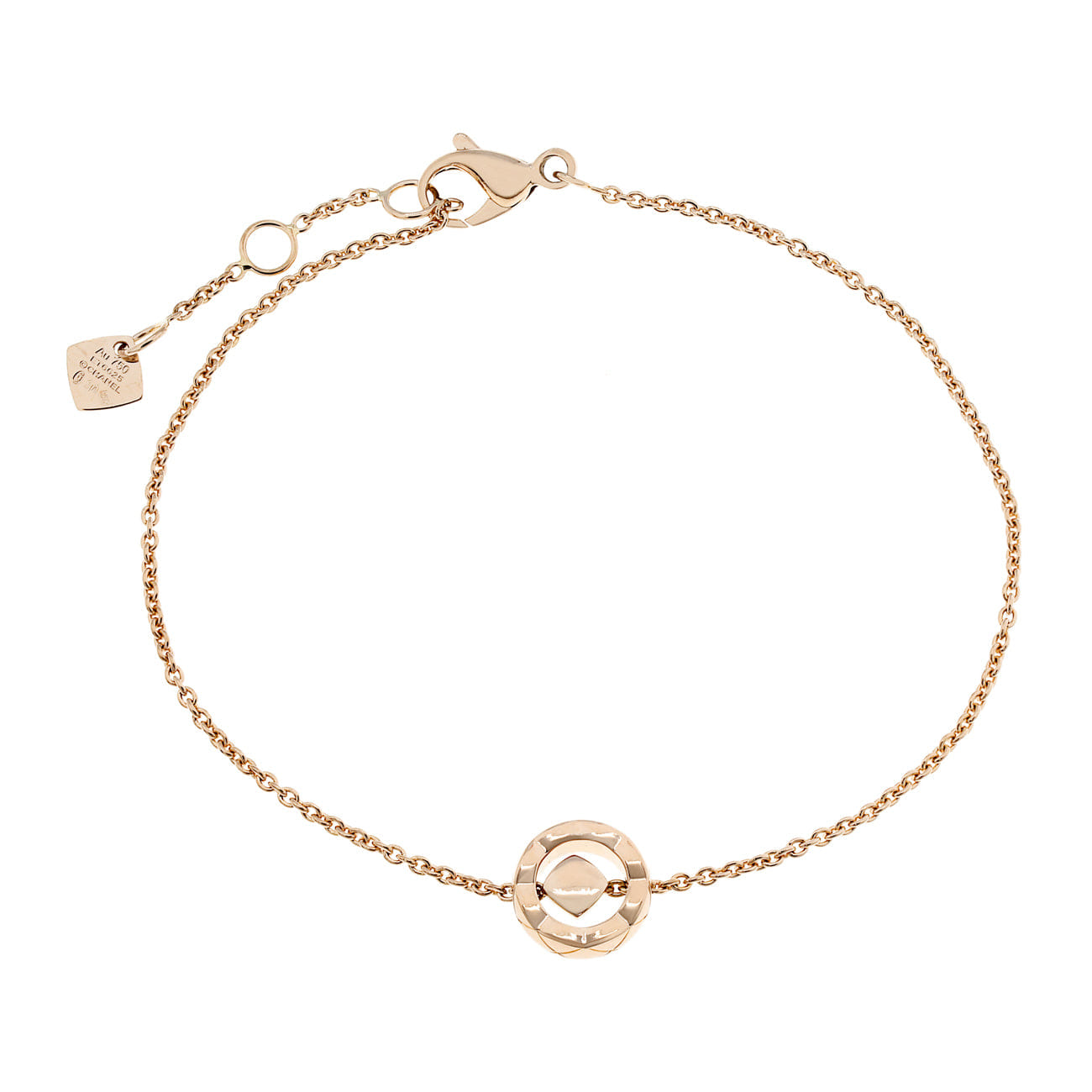 Chanel 18K Beige Gold Diamond Coco Bracelet