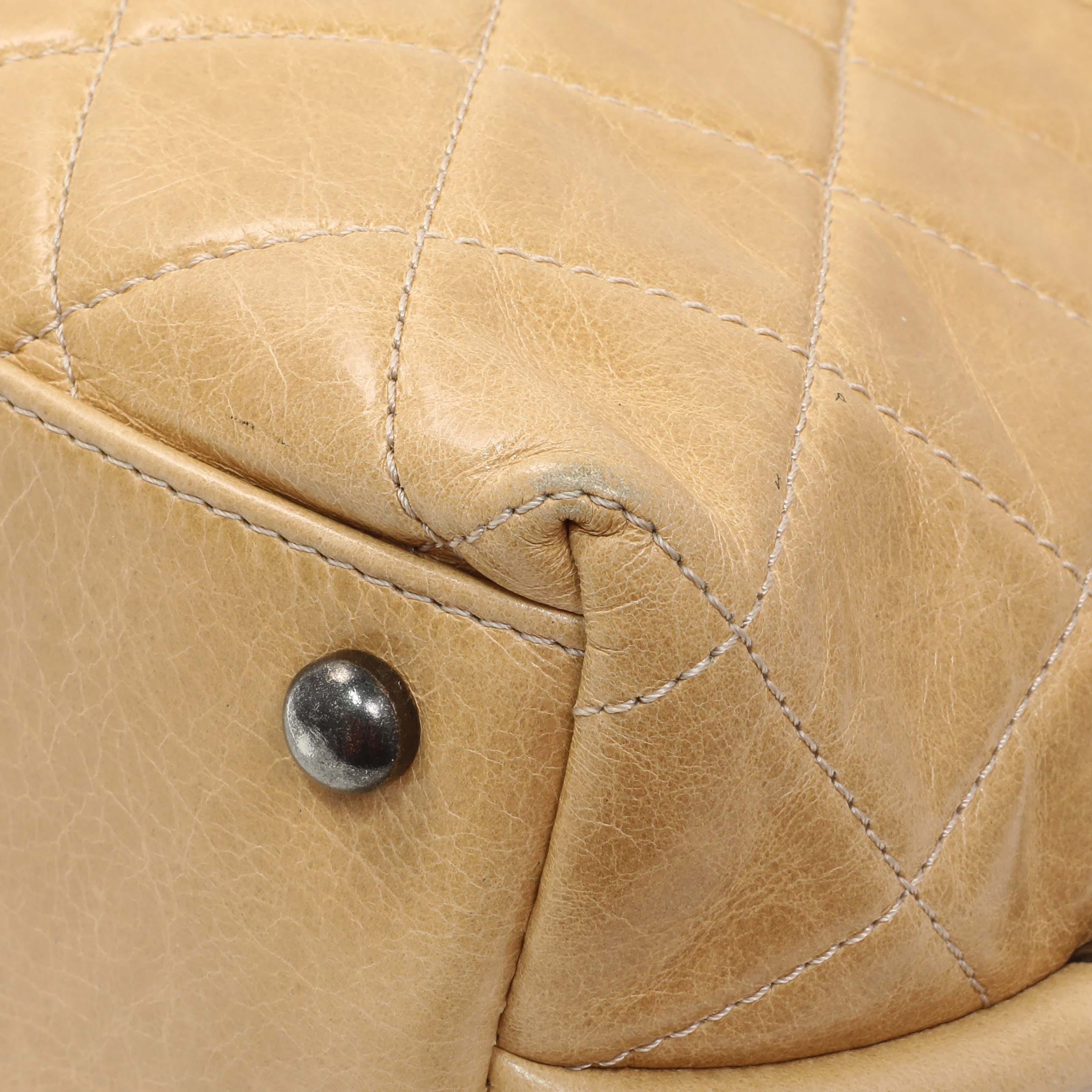 Chanel Quilted Glazed Calfskin Stitch It Fold Over Shoulder Bag