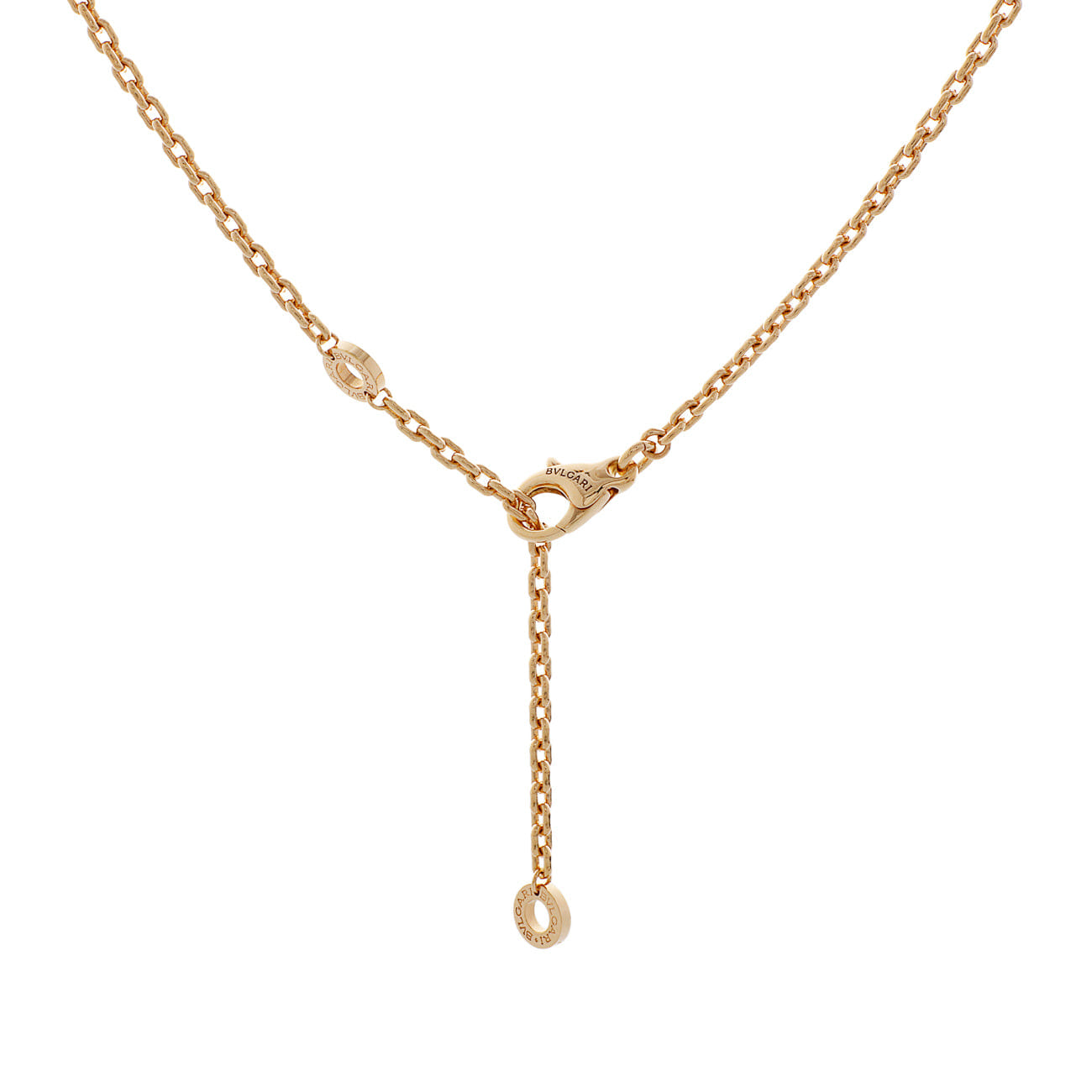 Bulgari 18K Rose Gold Black Ceramic B.zero1 Pendant Necklace