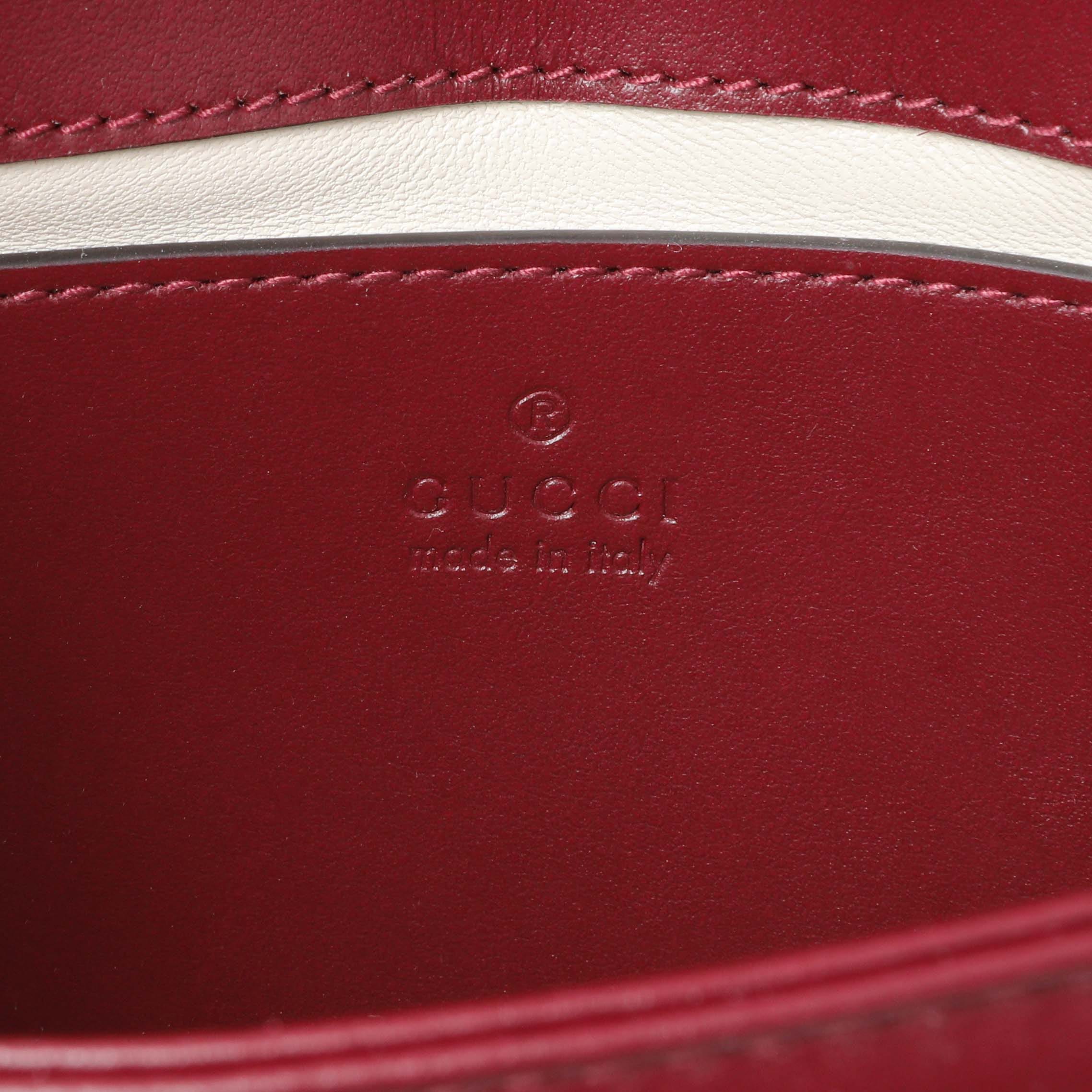 Gucci Rosso Ancora Lambskin Matelasse Small GG Marmont Shoulder Bag