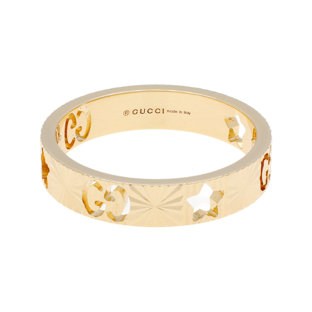 Gucci 18K Yellow Gold Icon Heart Band Ring