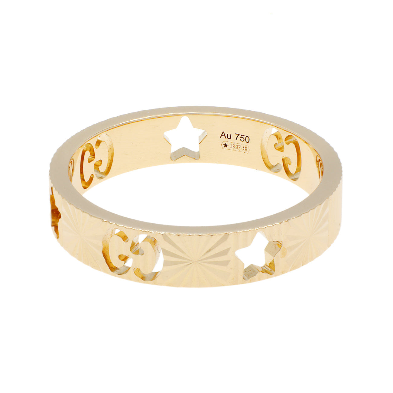 Gucci 18K Yellow Gold Icon Heart Band Ring