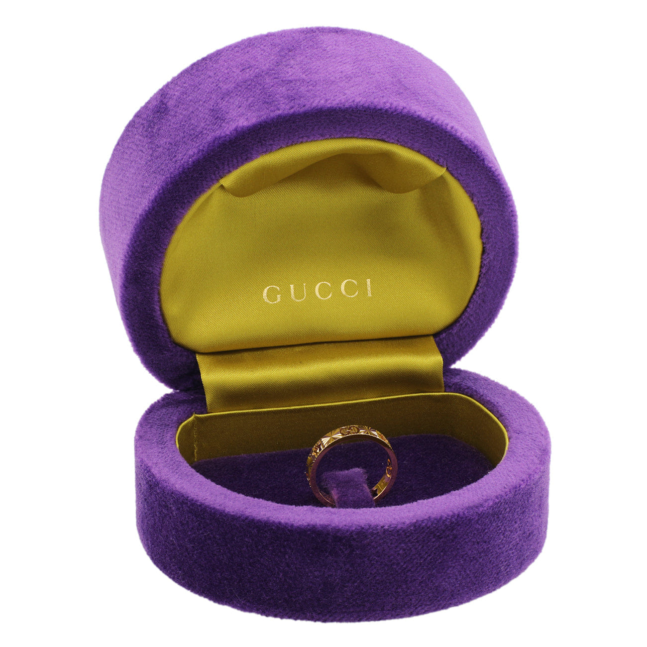 Gucci 18K Yellow Gold Icon Heart Band Ring