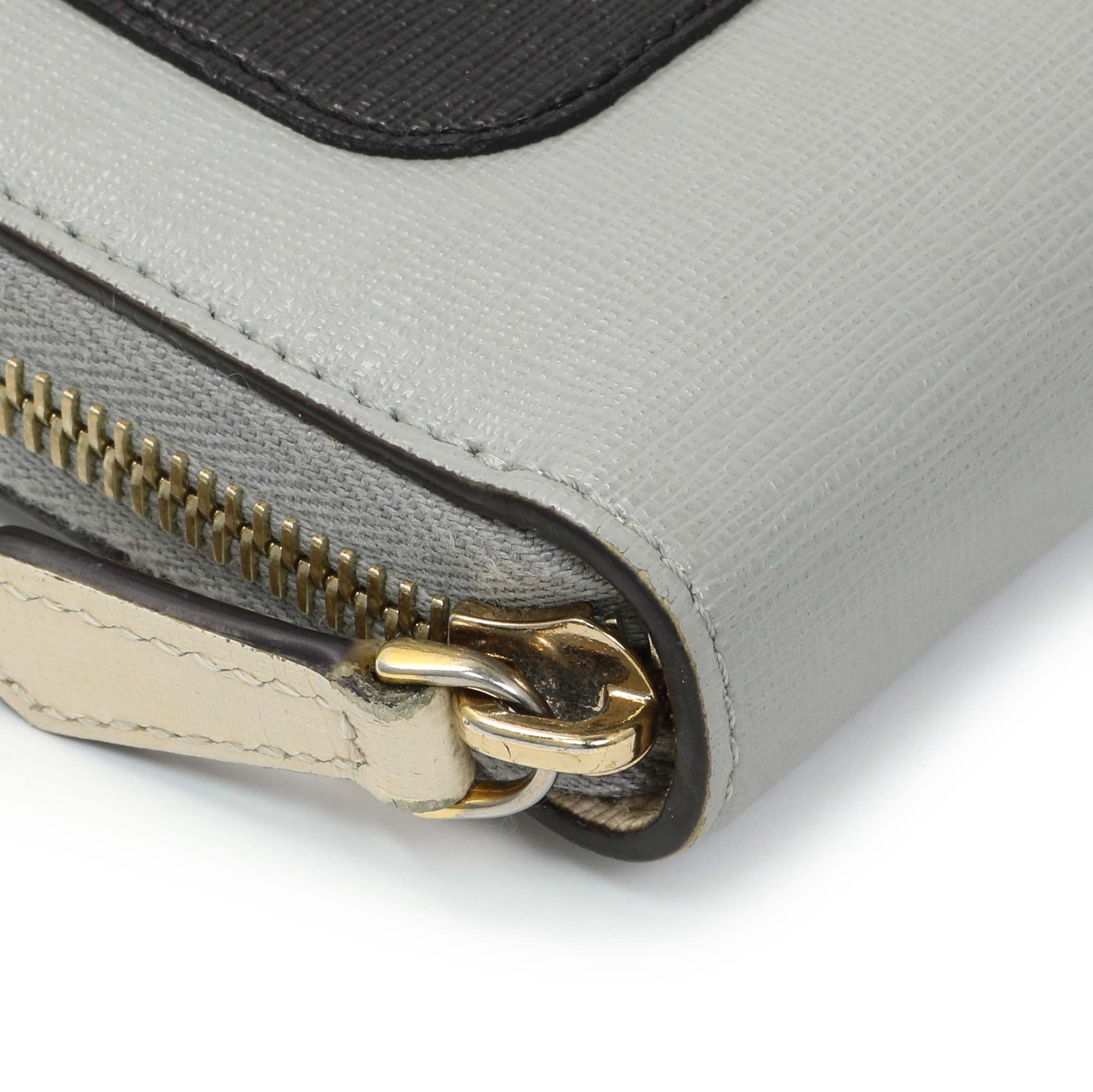 Fendi Vitello Elite Monster Eyes Studded Zip Around Wallet