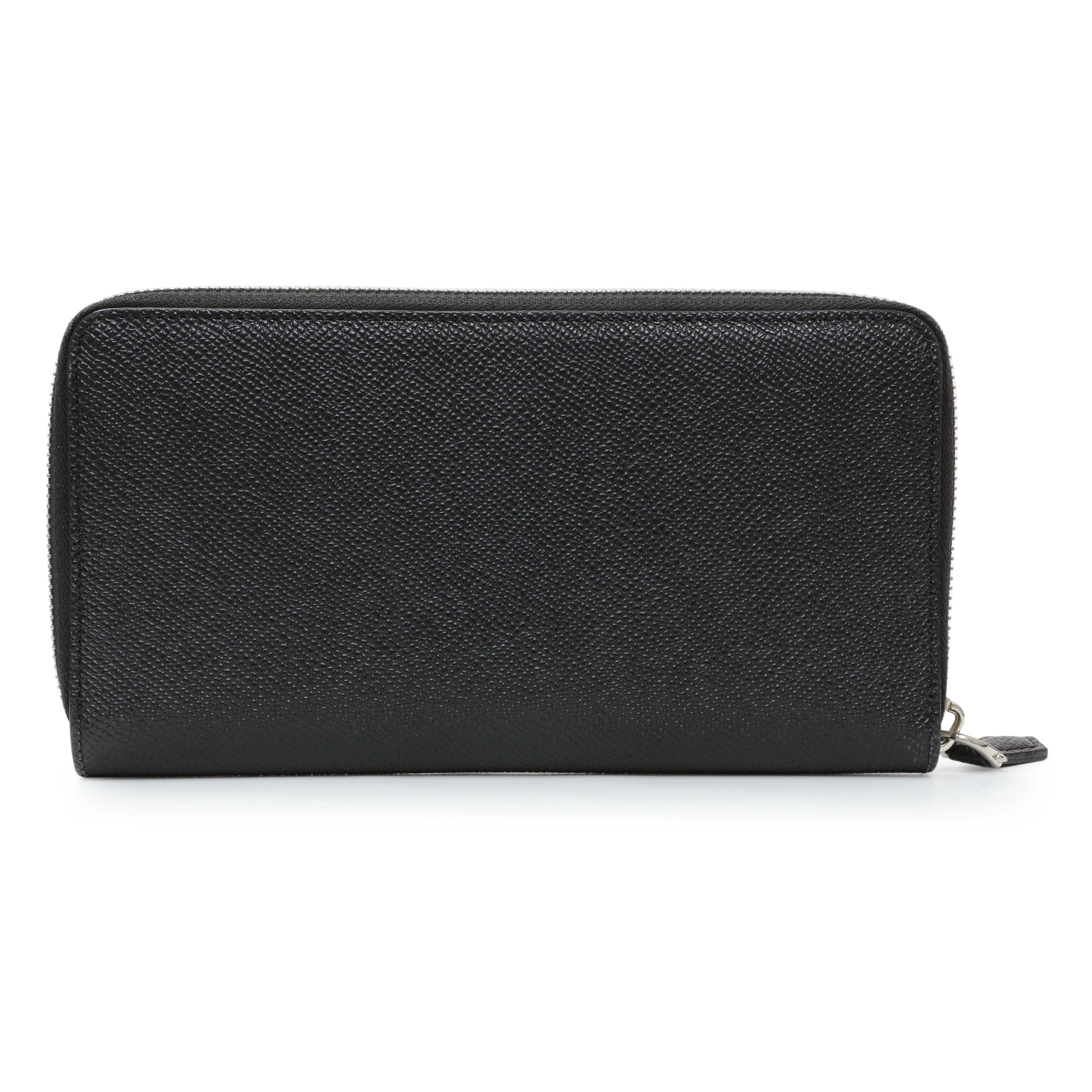 Givenchy Black Calfskin Zip Around Wallet