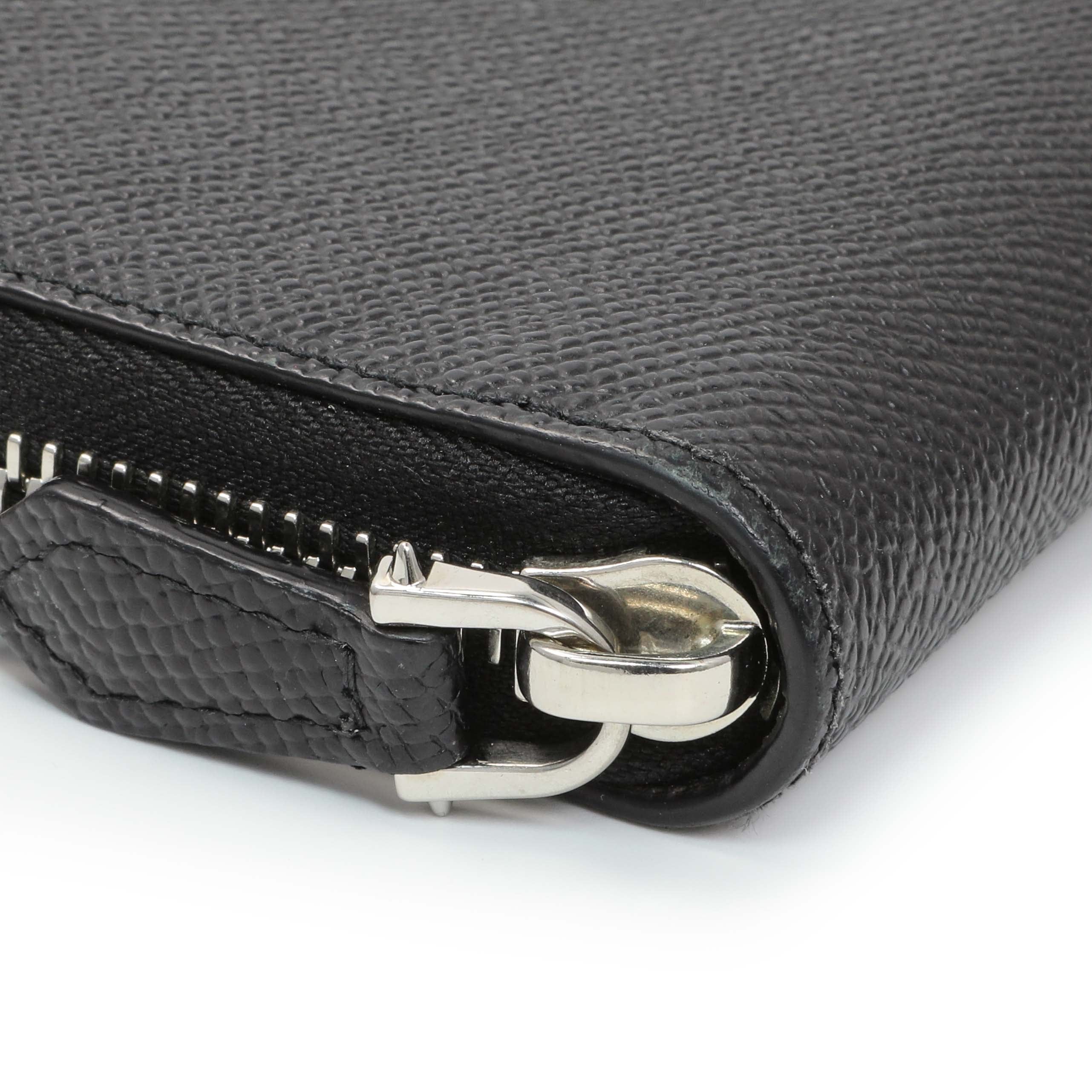 Givenchy Black Calfskin Zip Around Wallet