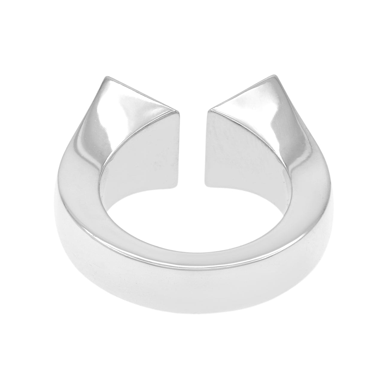 Hermes Sterling Silver Large Clou de Forge Ring