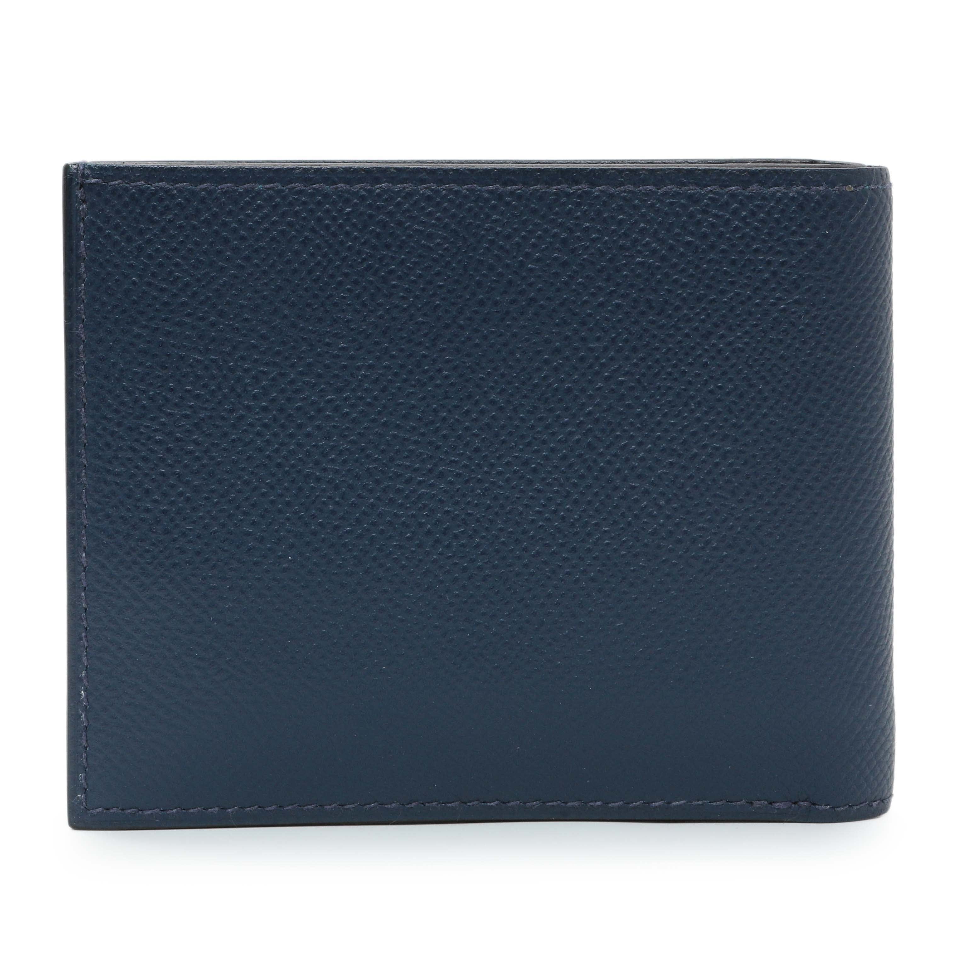 Hermes Bleu Indigo Epsom Citizen Twill Compact Wallet