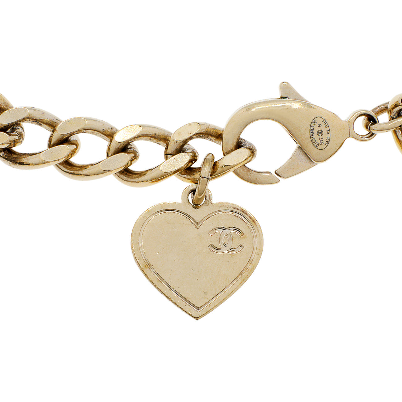 Chanel Interwoven Leather Charm Bracelet
