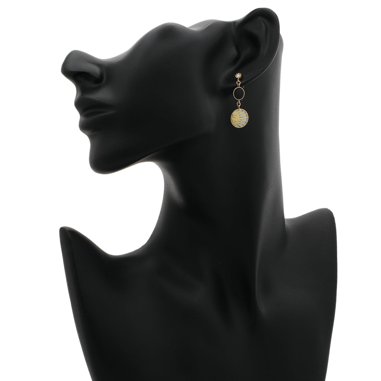 Christian Dior 18K Yellow Gold Diamond Rose Céleste Earrings