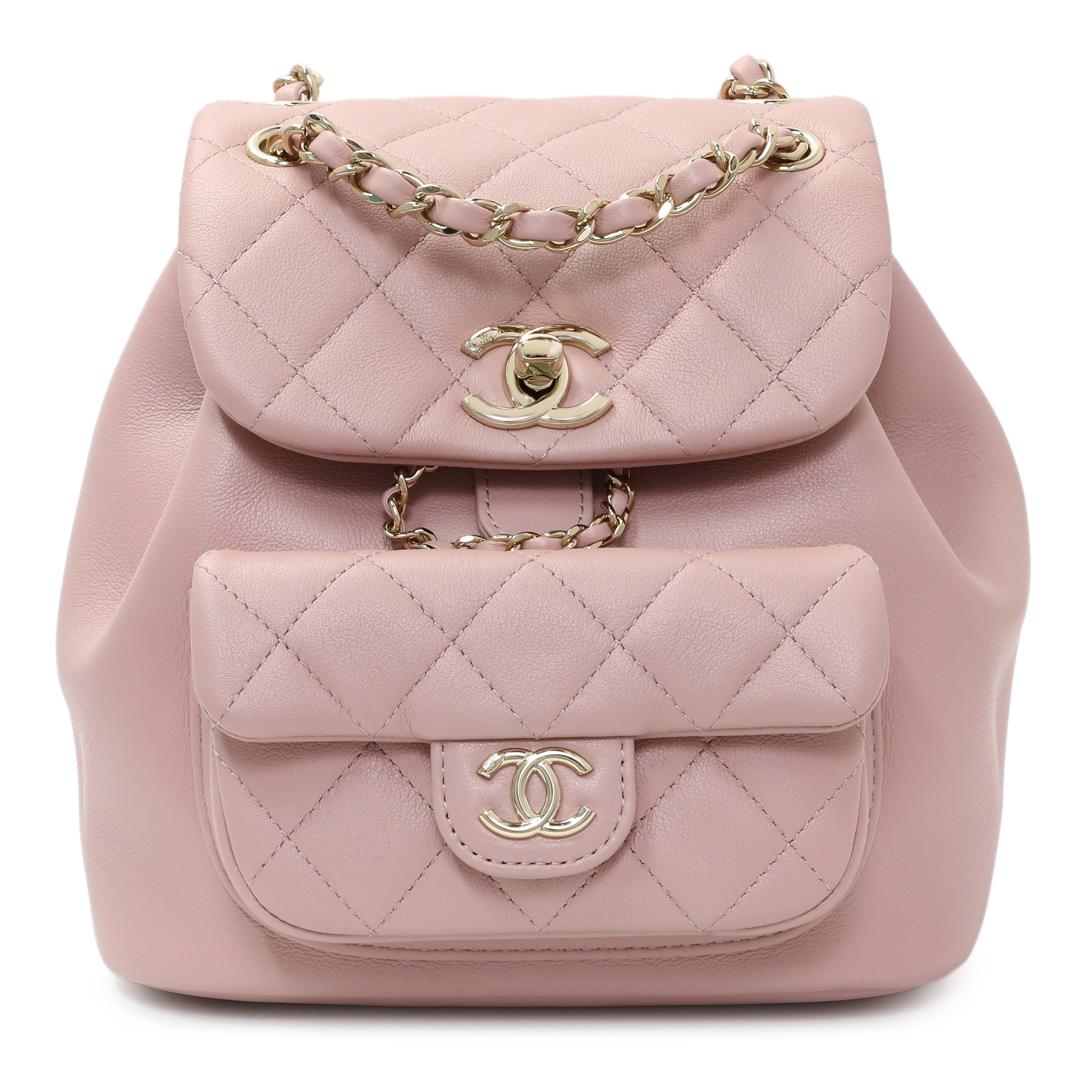 Chanel Light Pink Calfskin Small Duma Backpack