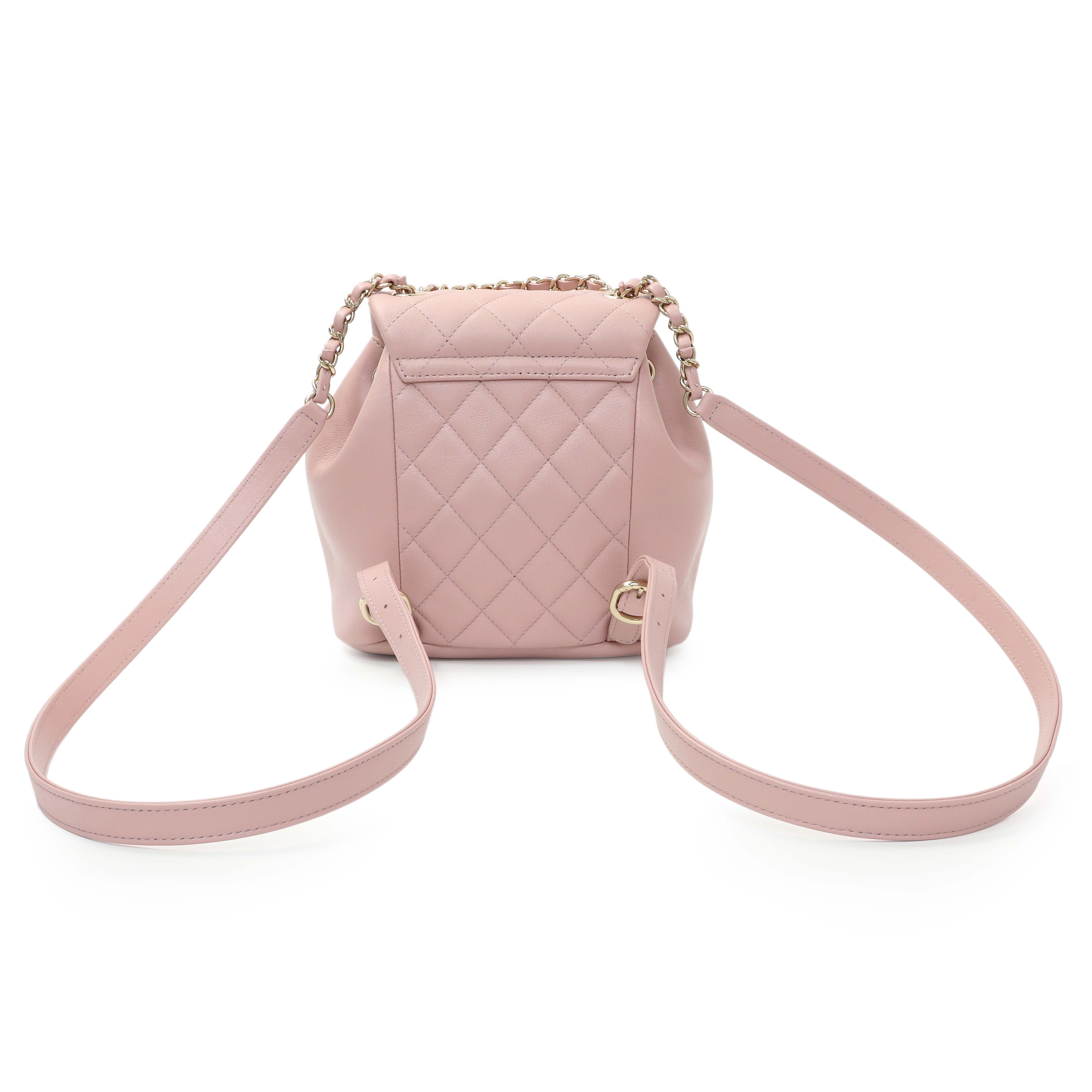 Chanel Light Pink Calfskin Small Duma Backpack