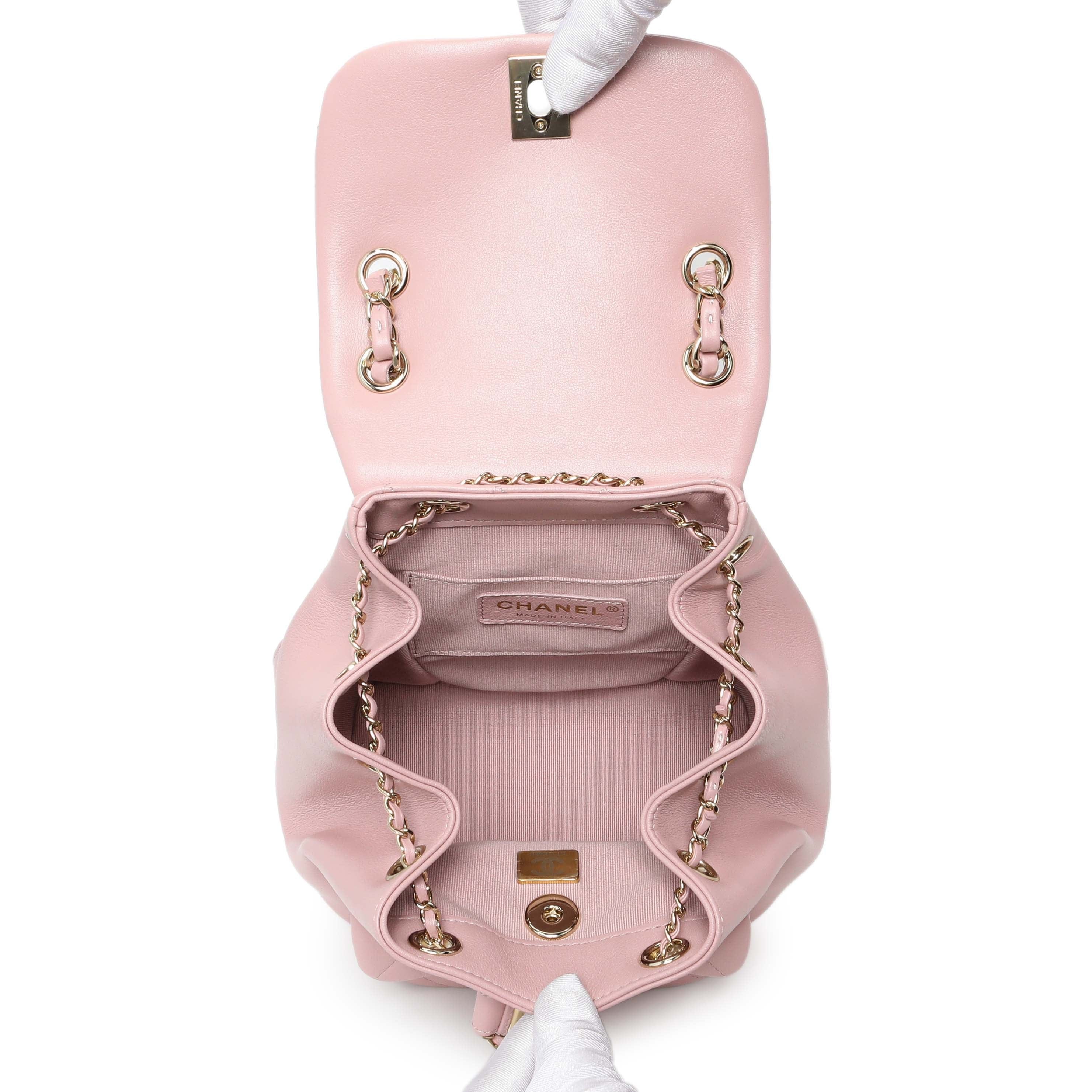 Chanel Light Pink Calfskin Small Duma Backpack