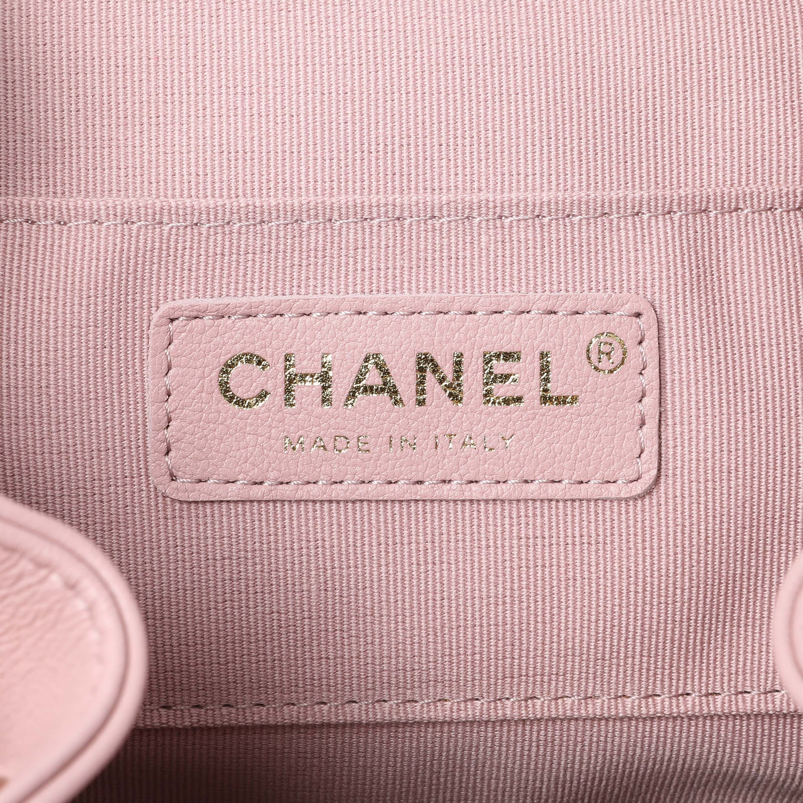 Chanel Light Pink Calfskin Small Duma Backpack