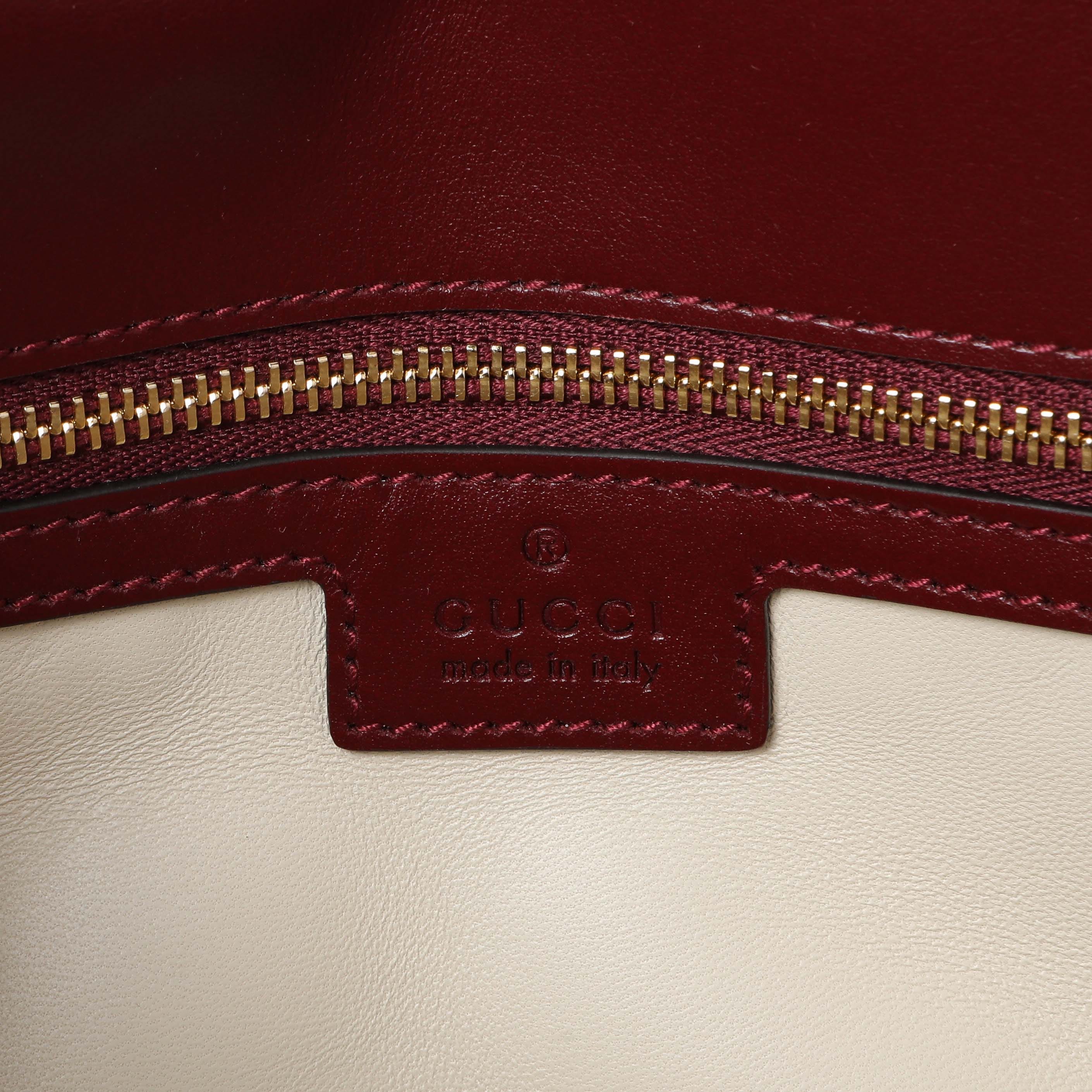 Gucci Rosso Ancora Red Calfskin Matelasse Medium GG Marmont Shoulder Bag