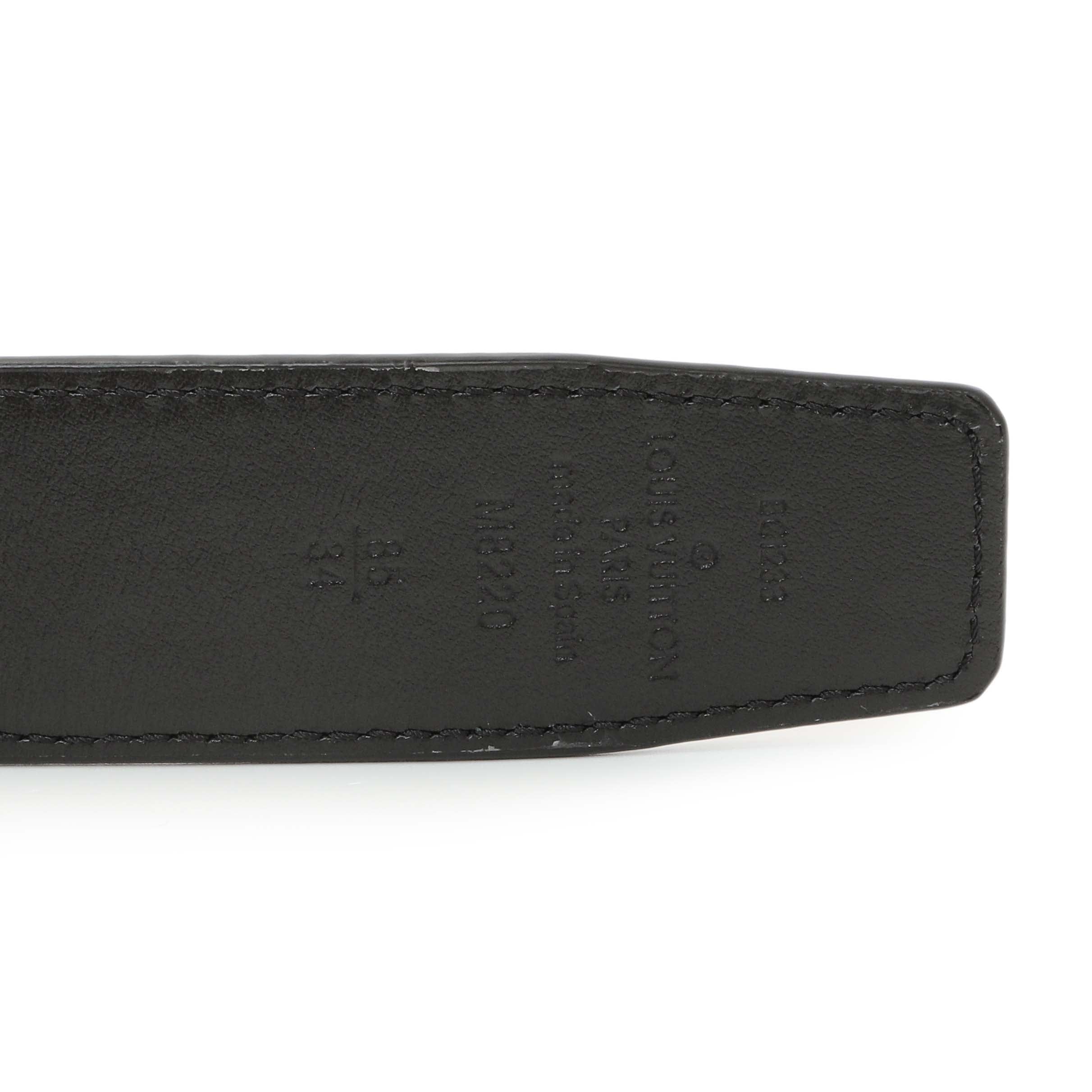 Louis Vuitton Black/Brown Calfskin 35mm Reversible Initiales Belt