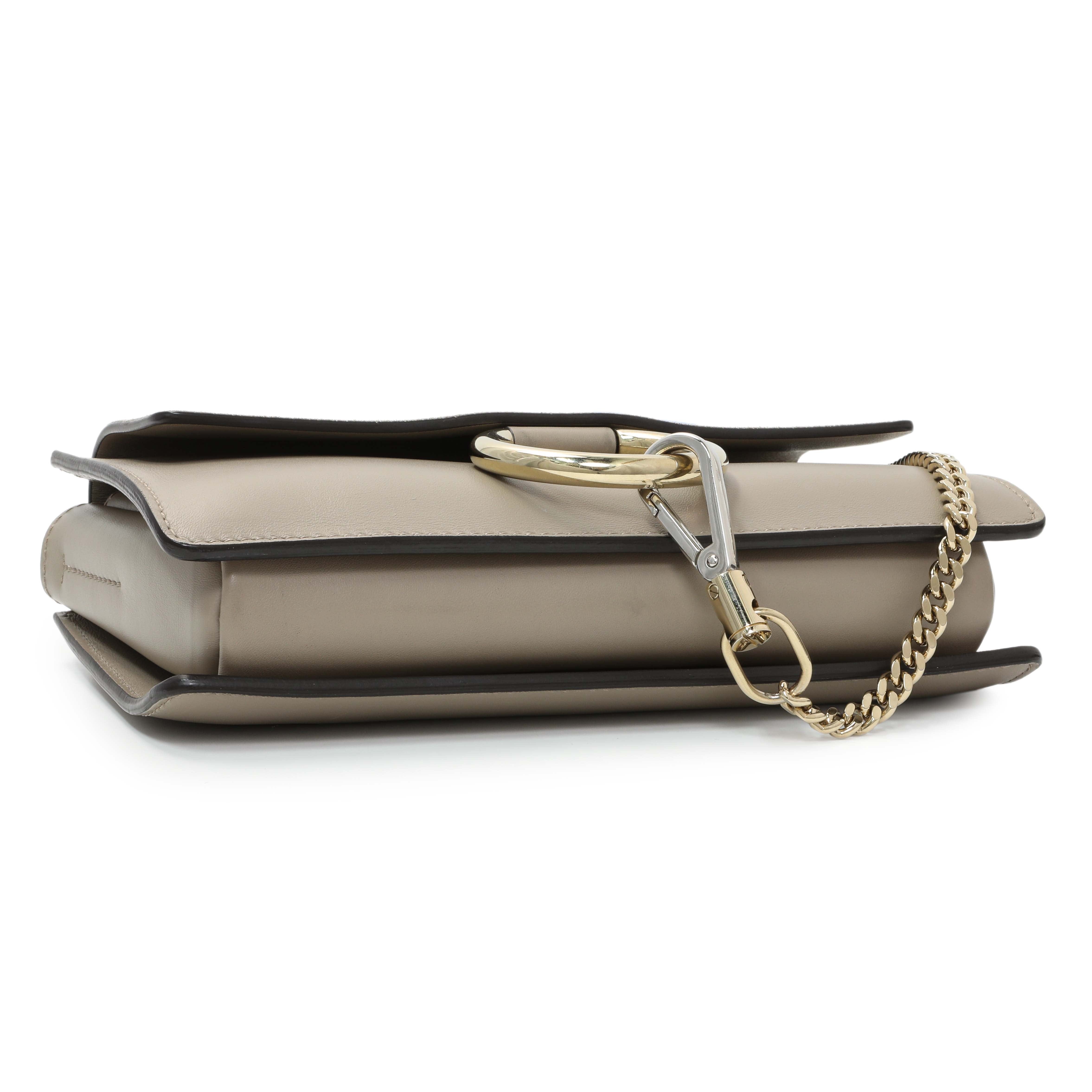 Chloe Grey Suede Calfskin Mini Faye Shoulder Bag