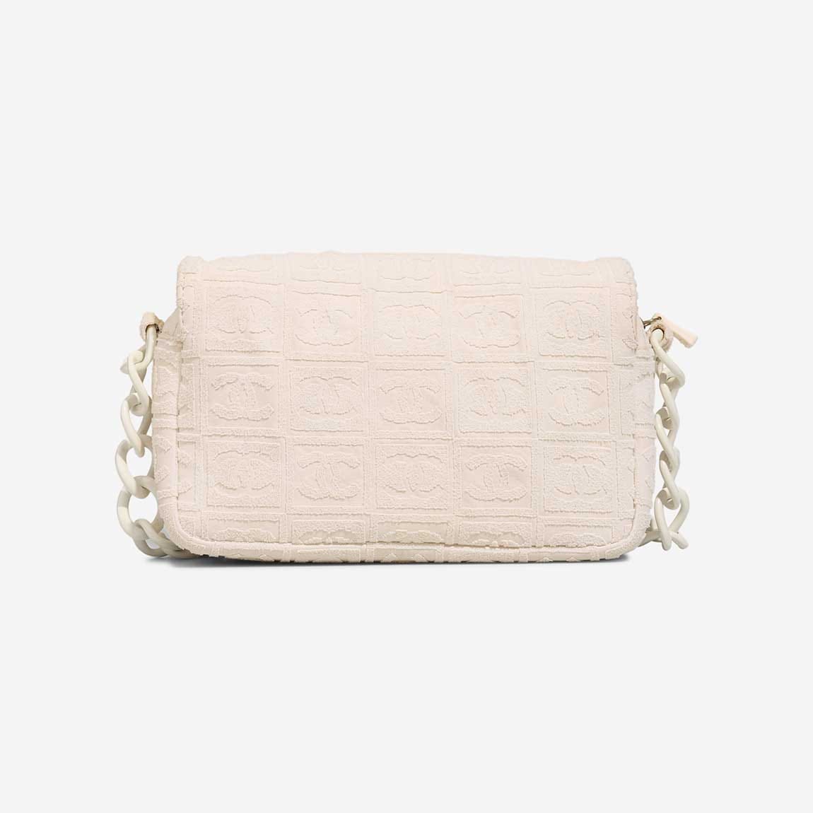 Chanel Shoulder Bag Frottee Écru