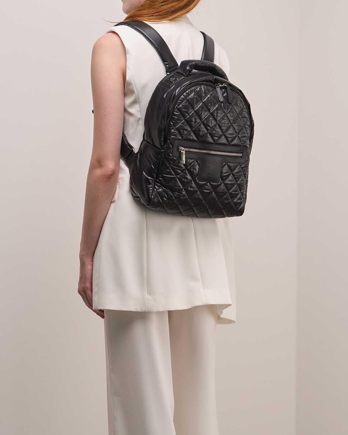 Chanel Cocoon Backpack Calf / Nylon Black