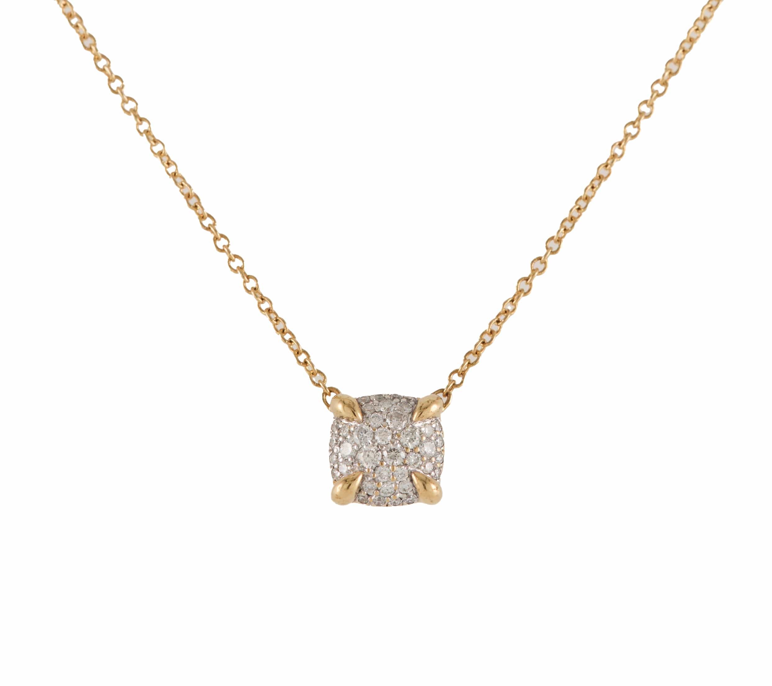 David Yurman 0.15ctw Petite Chatelaine Pendant Necklace in 18K