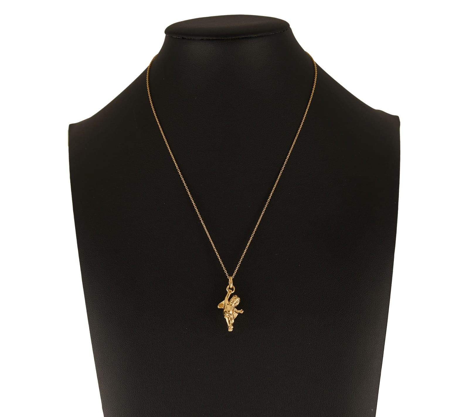 Tiffany & Co. Cherub Angel Pendant Necklace in 18K