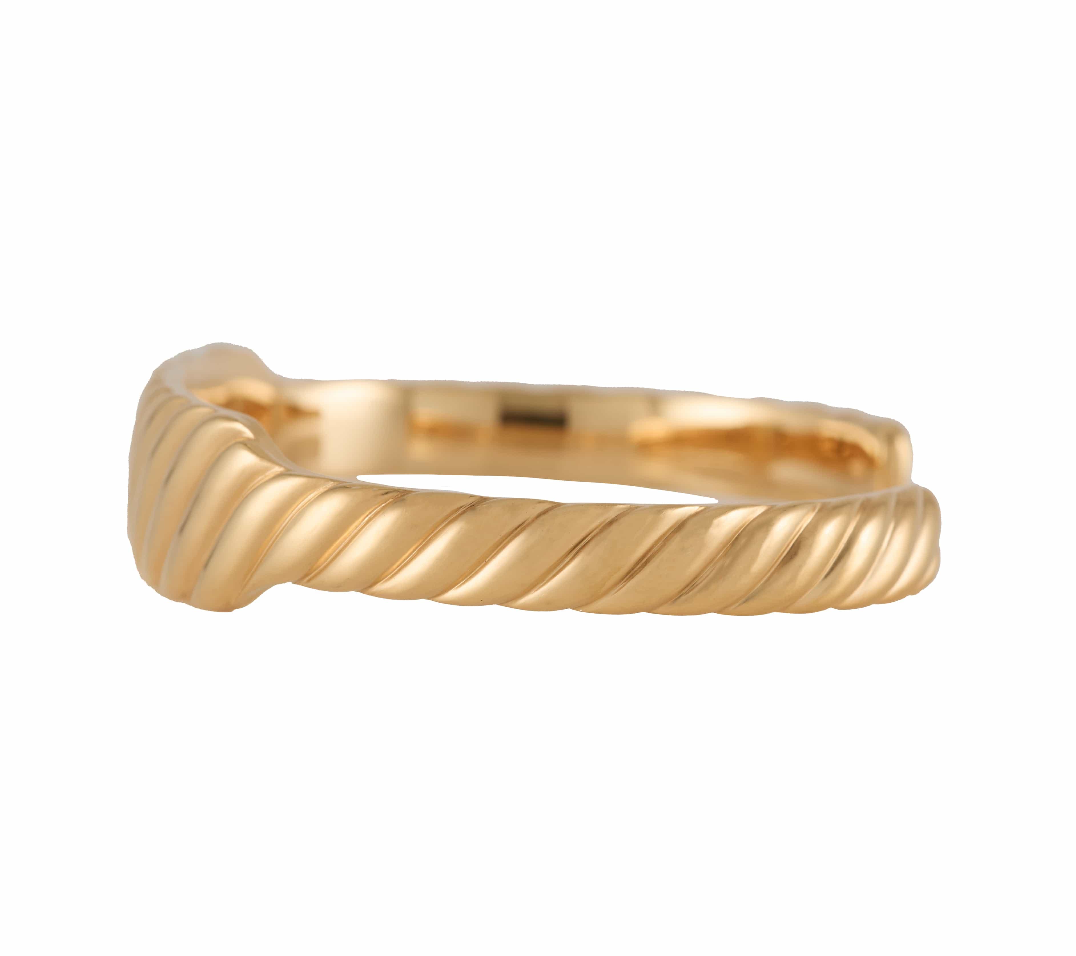 David Yurman Sculpted Cable Contour Cuff Bracelet in 18K W/Box