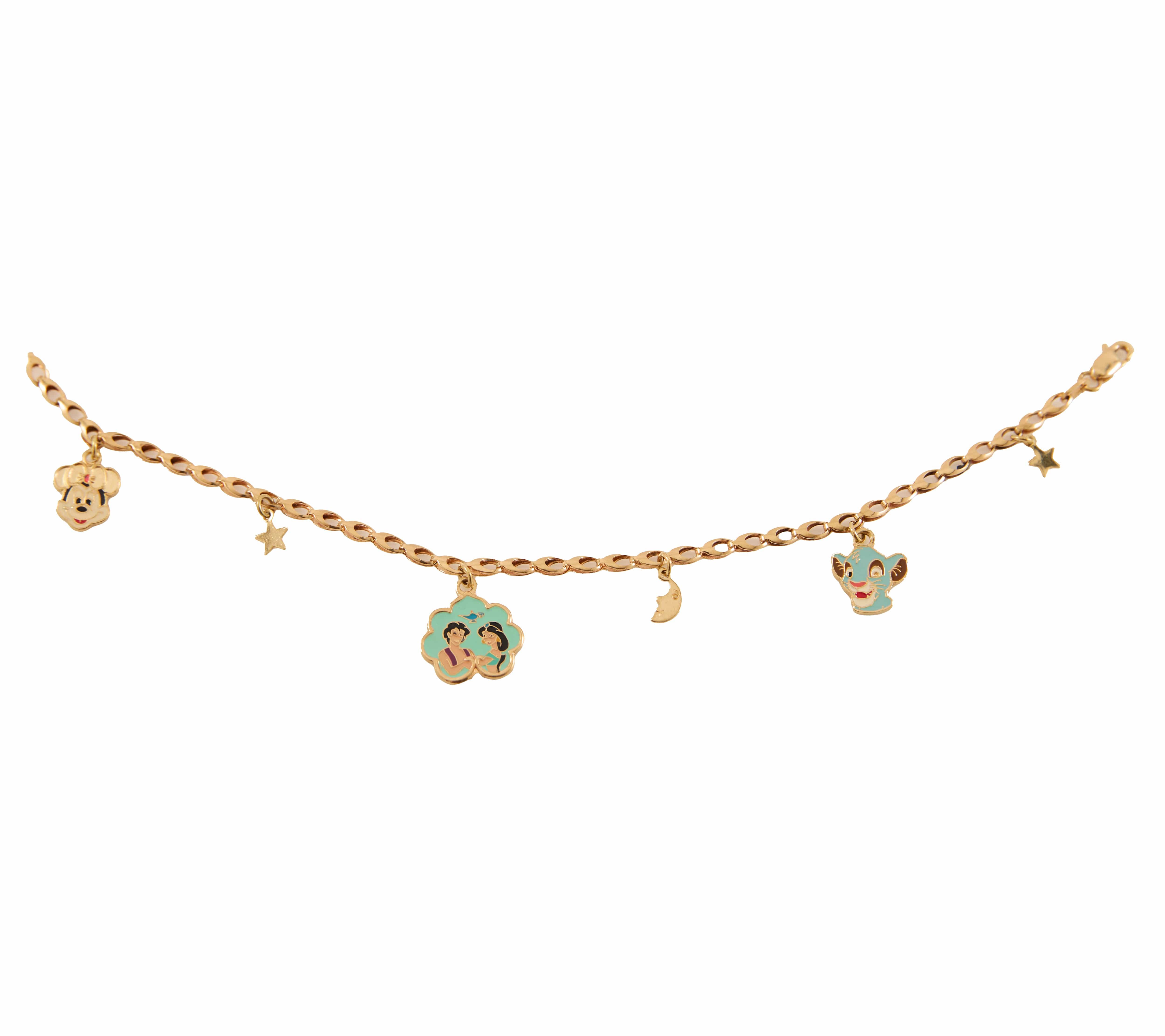 Disney Enamel Charm Bracelet in 18K