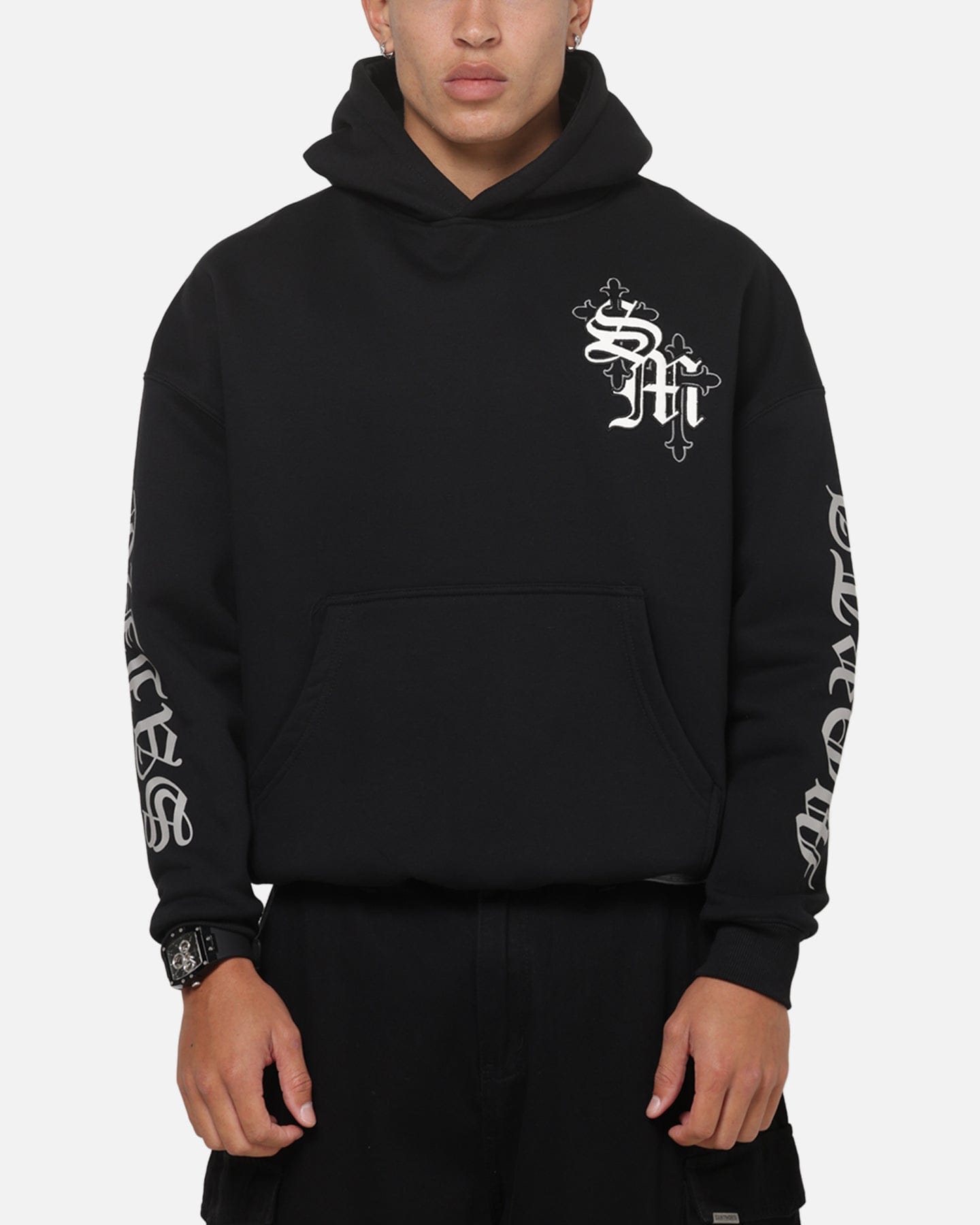 Saint Morta Alter Boxy Hoodie Black