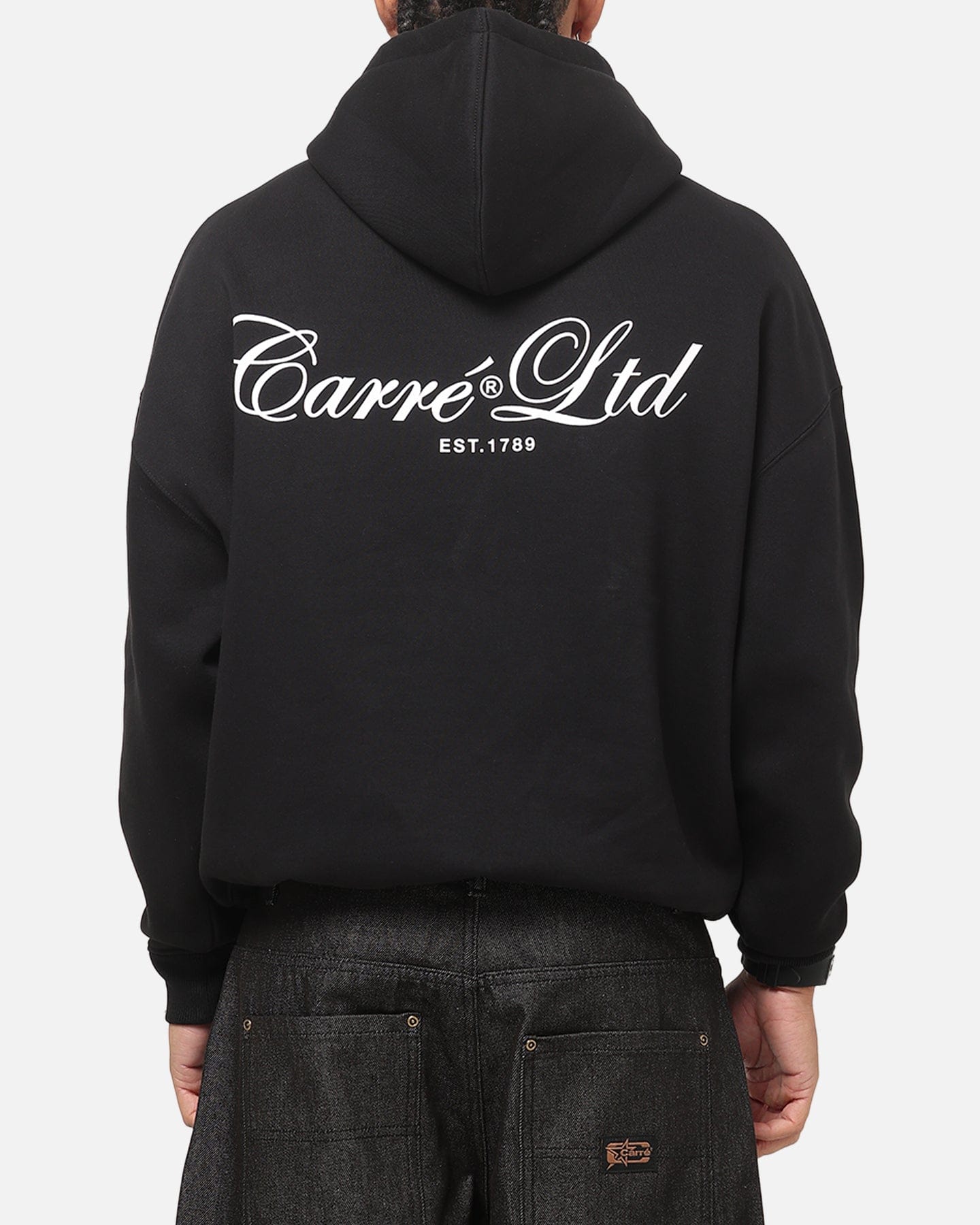 Carre Mini Script Hoodie Black