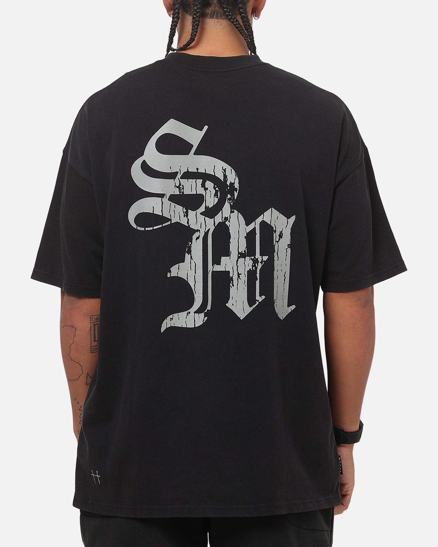 Saint Morta ATH-LTC S4 Boxy T-Shirt Washed Black