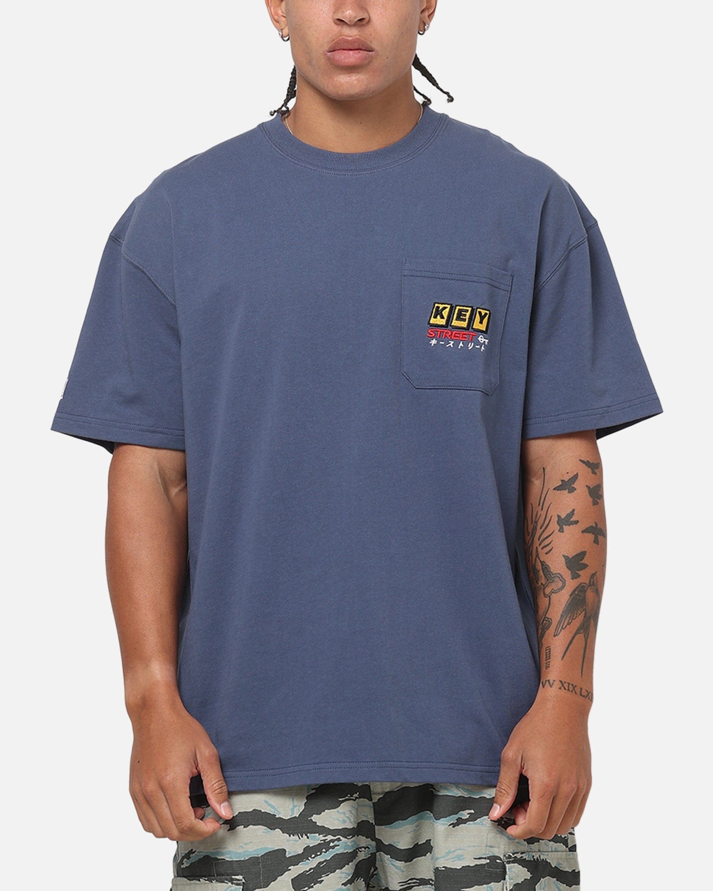 Key Street Pocket T-Shirt Navy