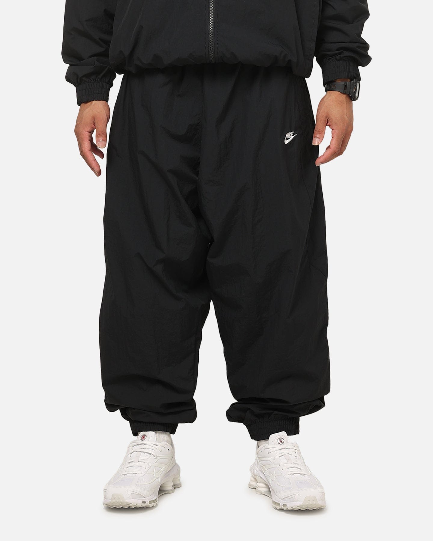 Nike Club Woven Oversized Track Pants Black