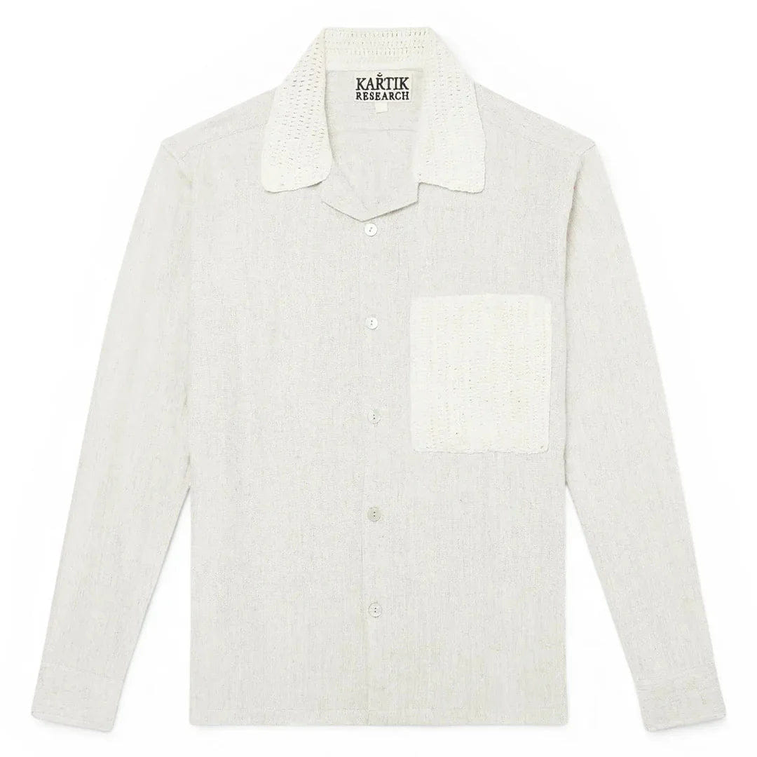 Kartik Research Crochet Collar Shirt