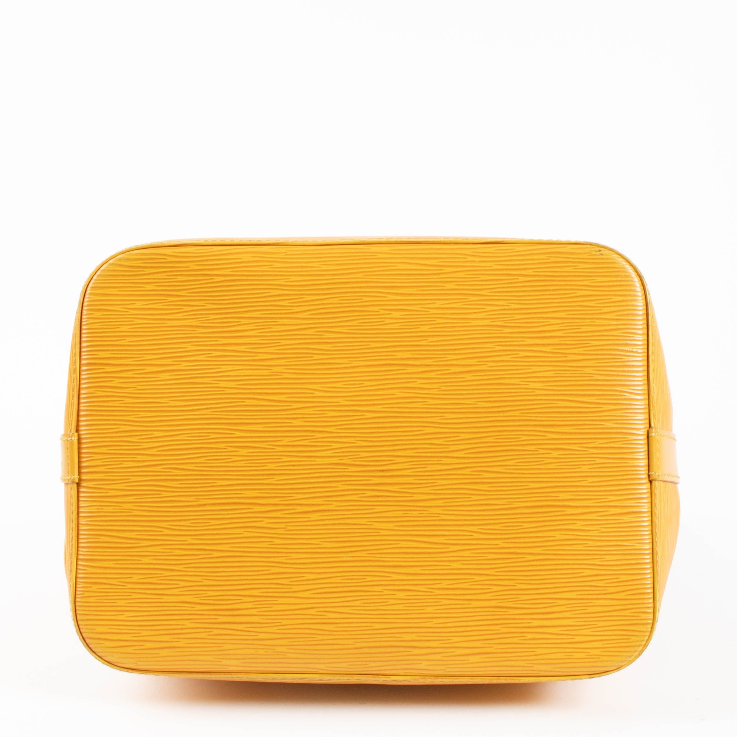 Louis Vuitton Tassil Yellow Epi Noé PM + Elise Wallet
