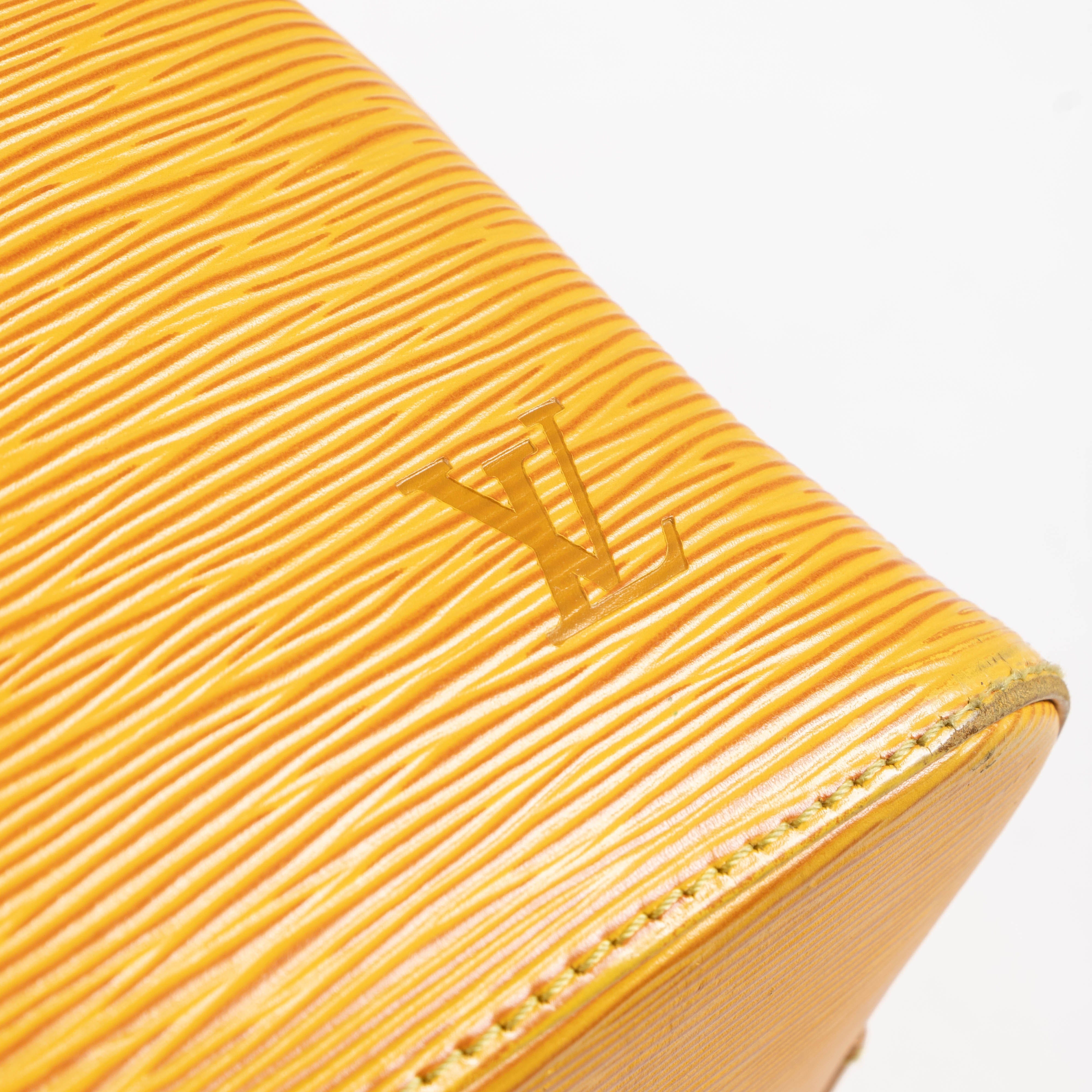 Louis Vuitton Tassil Yellow Epi Noé PM + Elise Wallet