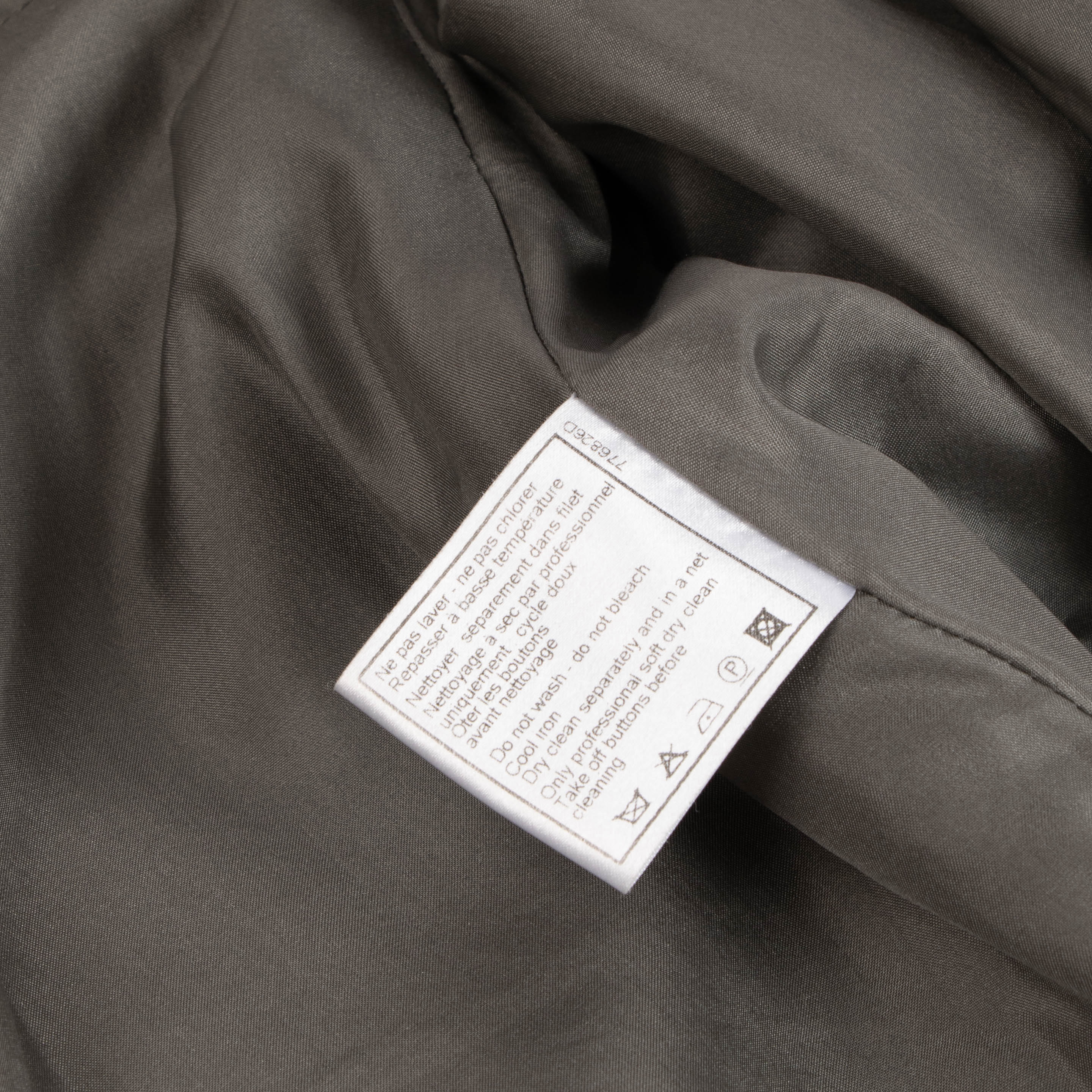 Chanel 07A Grey Coat - Size 40