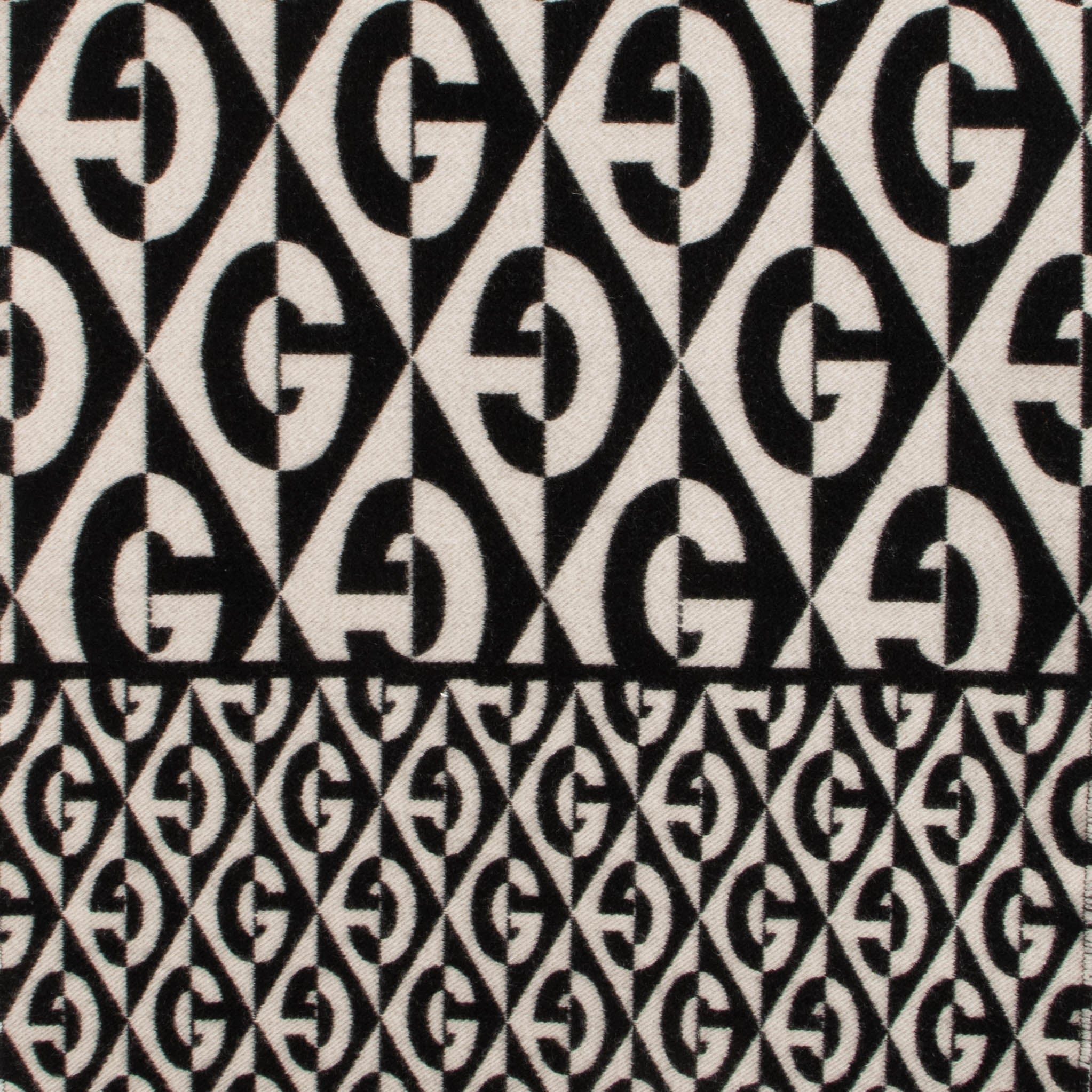 Gucci G Rhombus Jacquard Wool Scarf