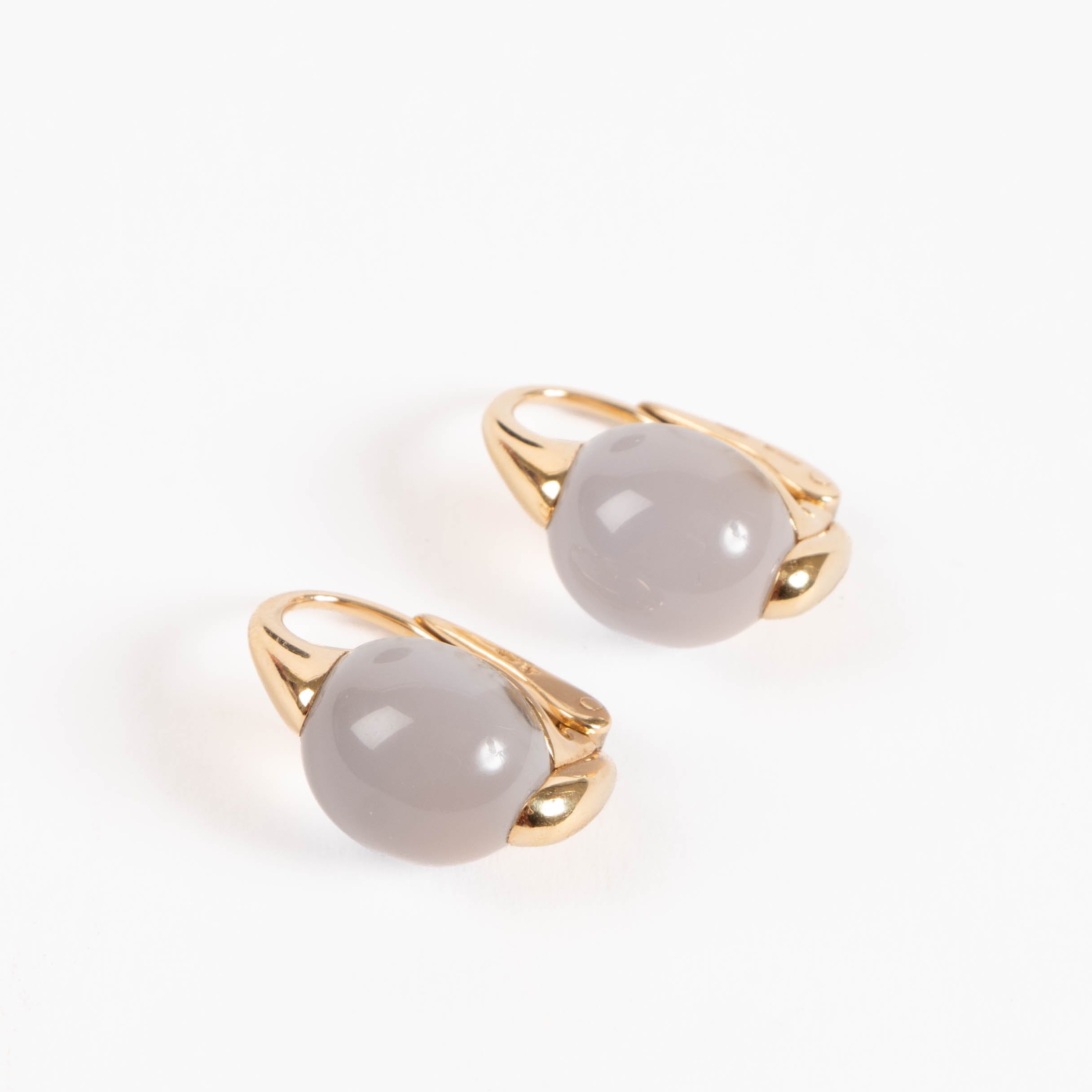 Pomellato Yellow Gold Moonstone Luna Earrings