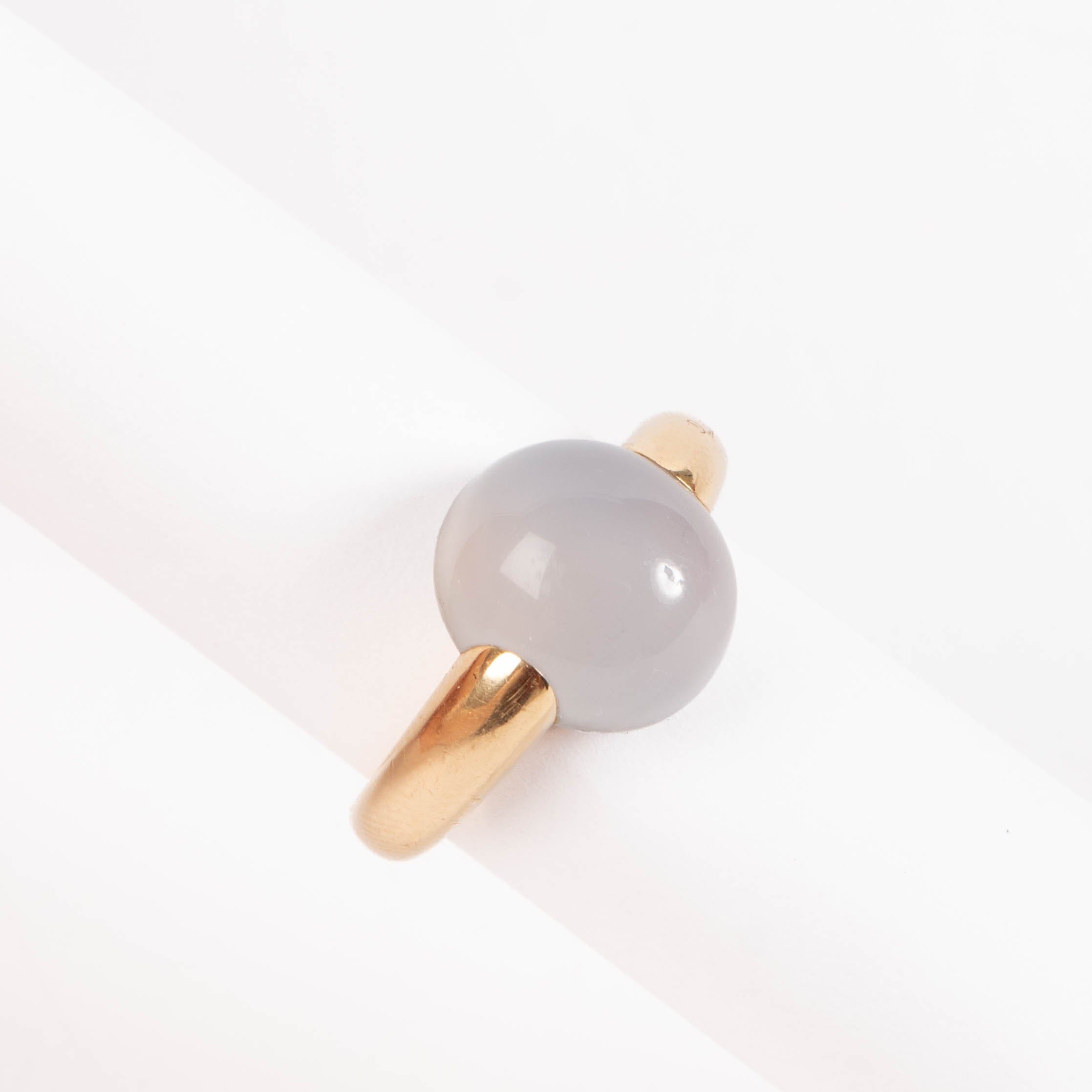 Pomellato Yellow Gold Moonstone Luna Ring - Size 14