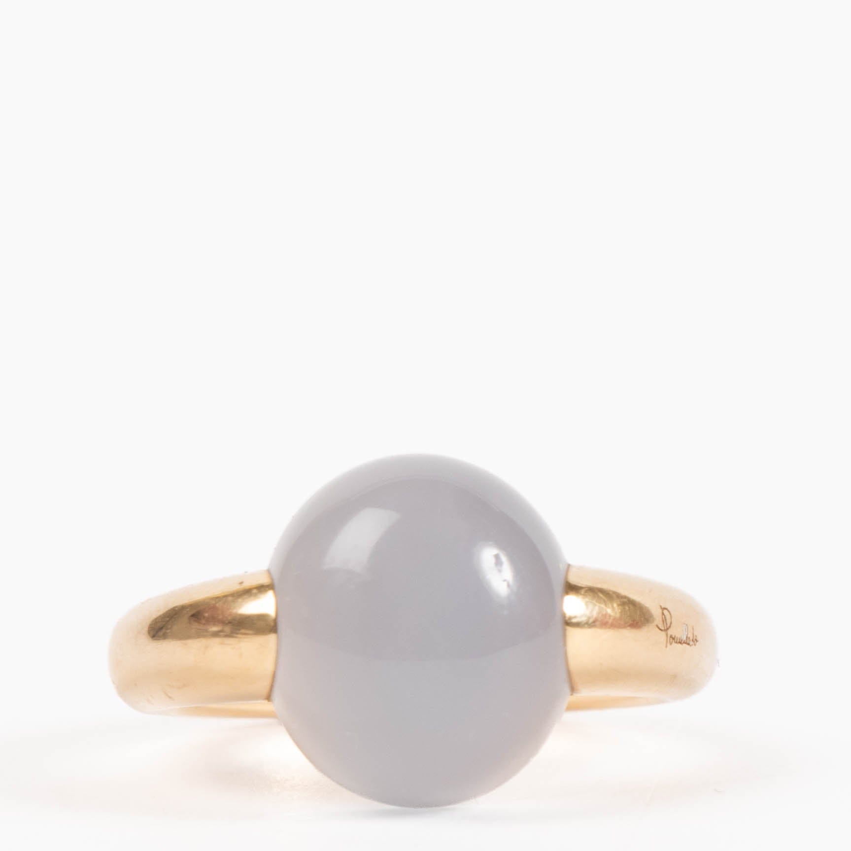 Pomellato Yellow Gold Moonstone Luna Ring - Size 14