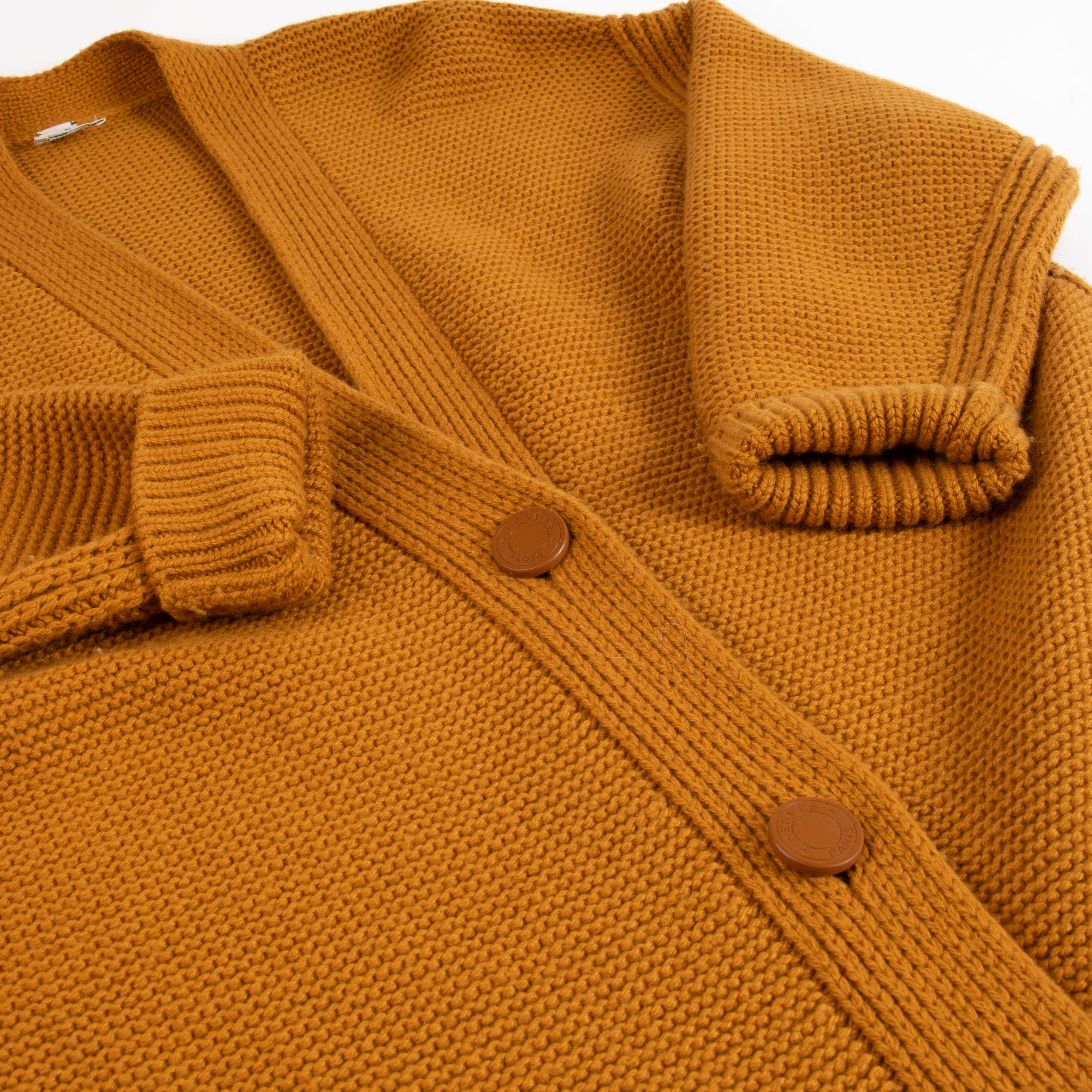Hermes Cashmere Knitted Cardigan - Size FR38