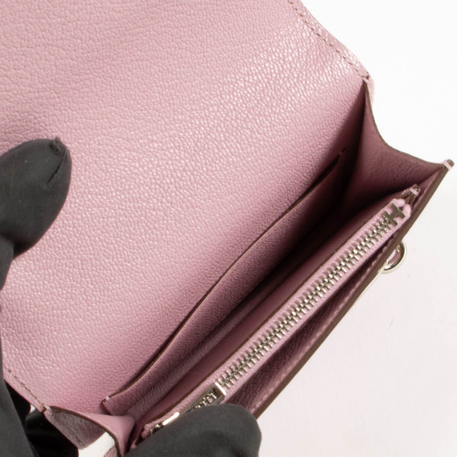 Hermès Roulis Slim Wallet Mauve Sylvestre Chevre Mysore PHW