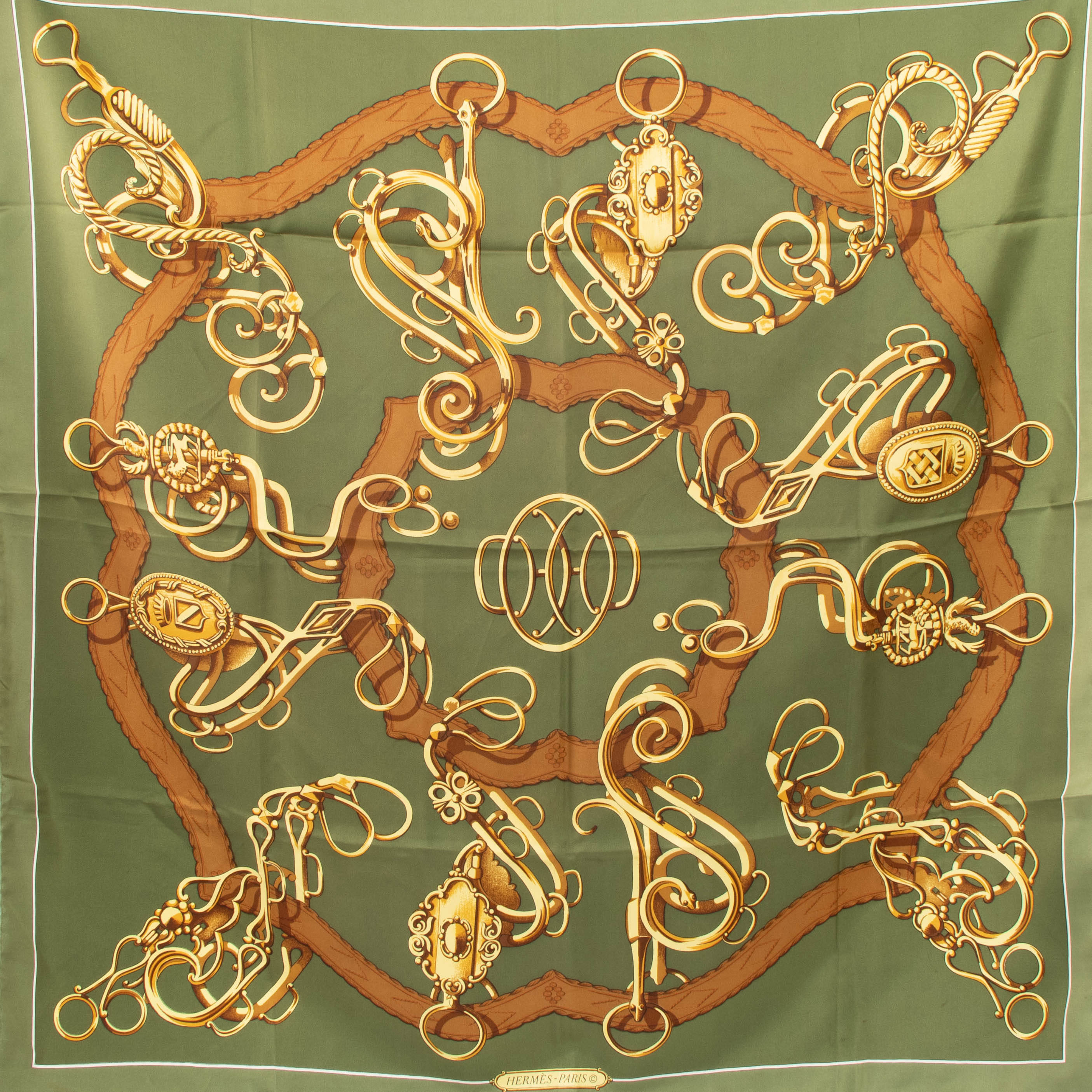 Hermes Green 90 Scarf