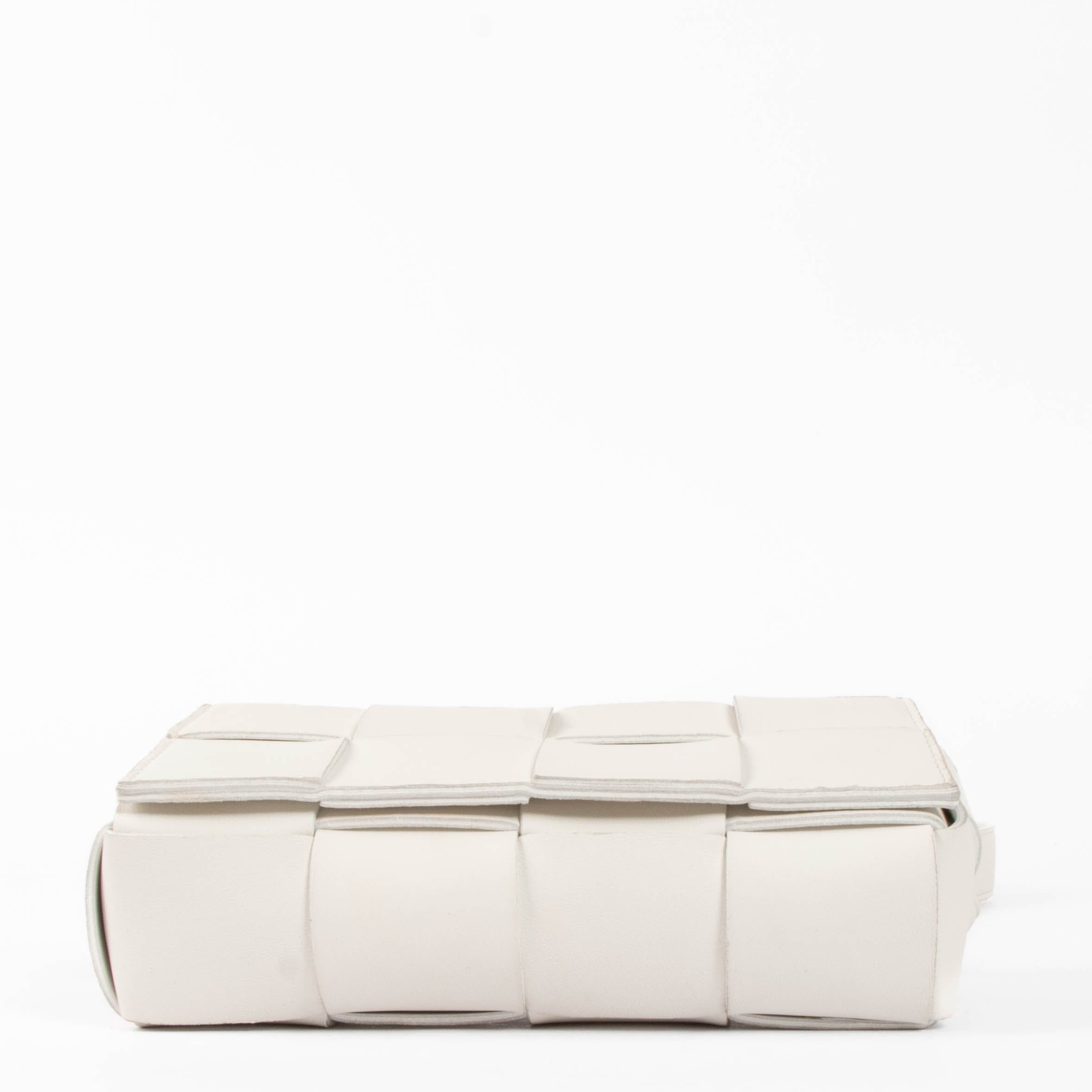 Bottega Veneta White Mini Cassette Belt Bag