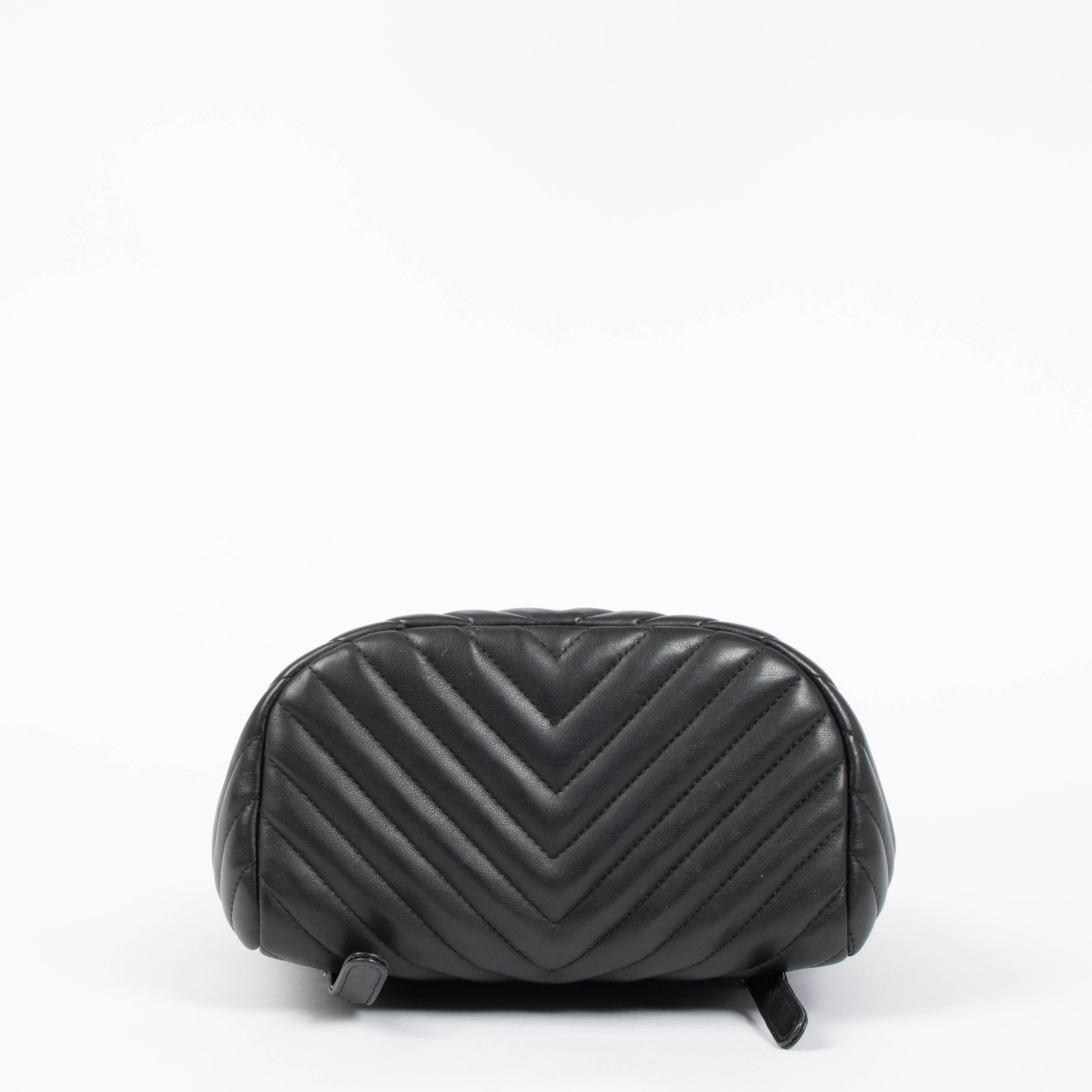 Chanel Black Chevron Urban Spirit Backpack