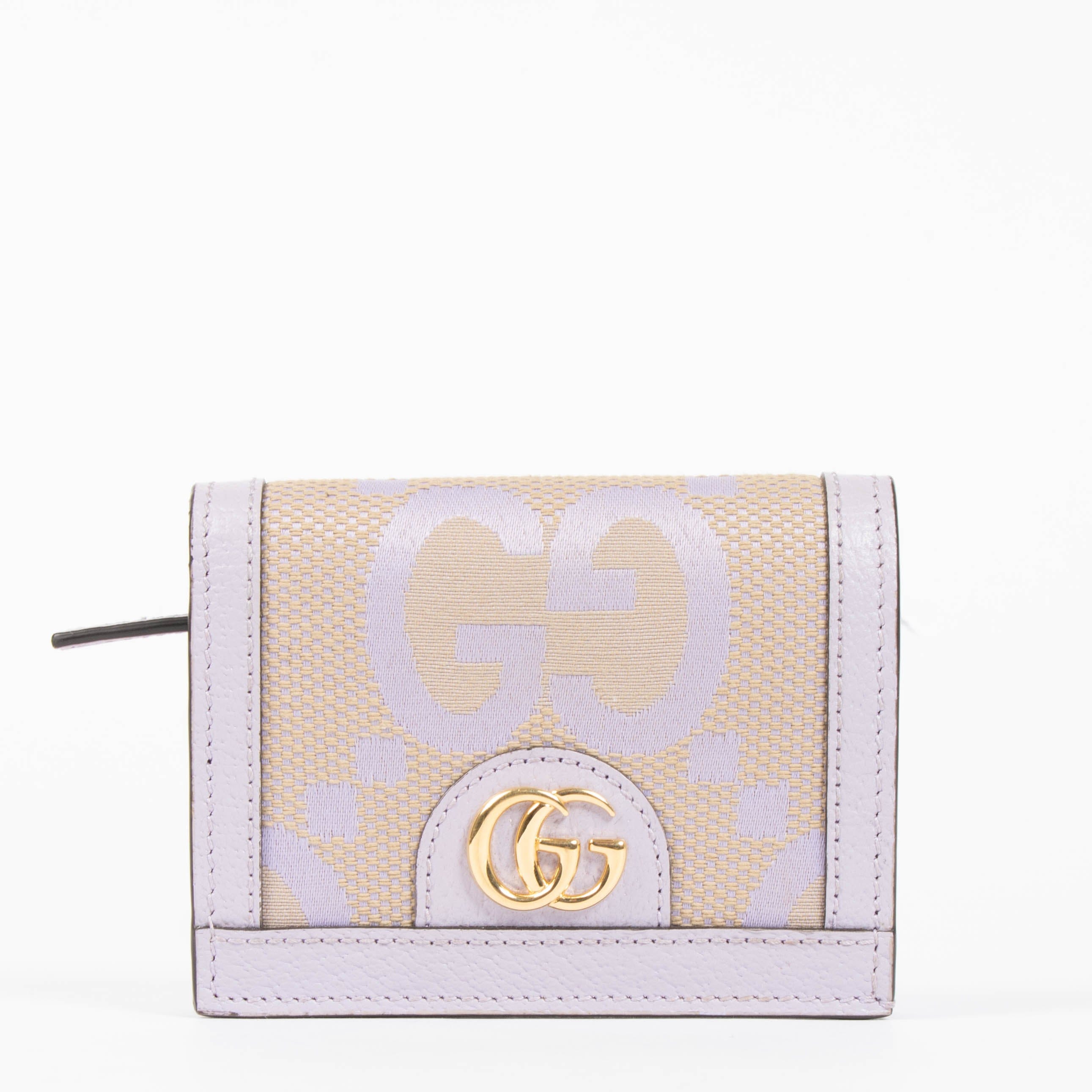 Gucci Purple GG Jumbo Canvas Ophidia Wallet