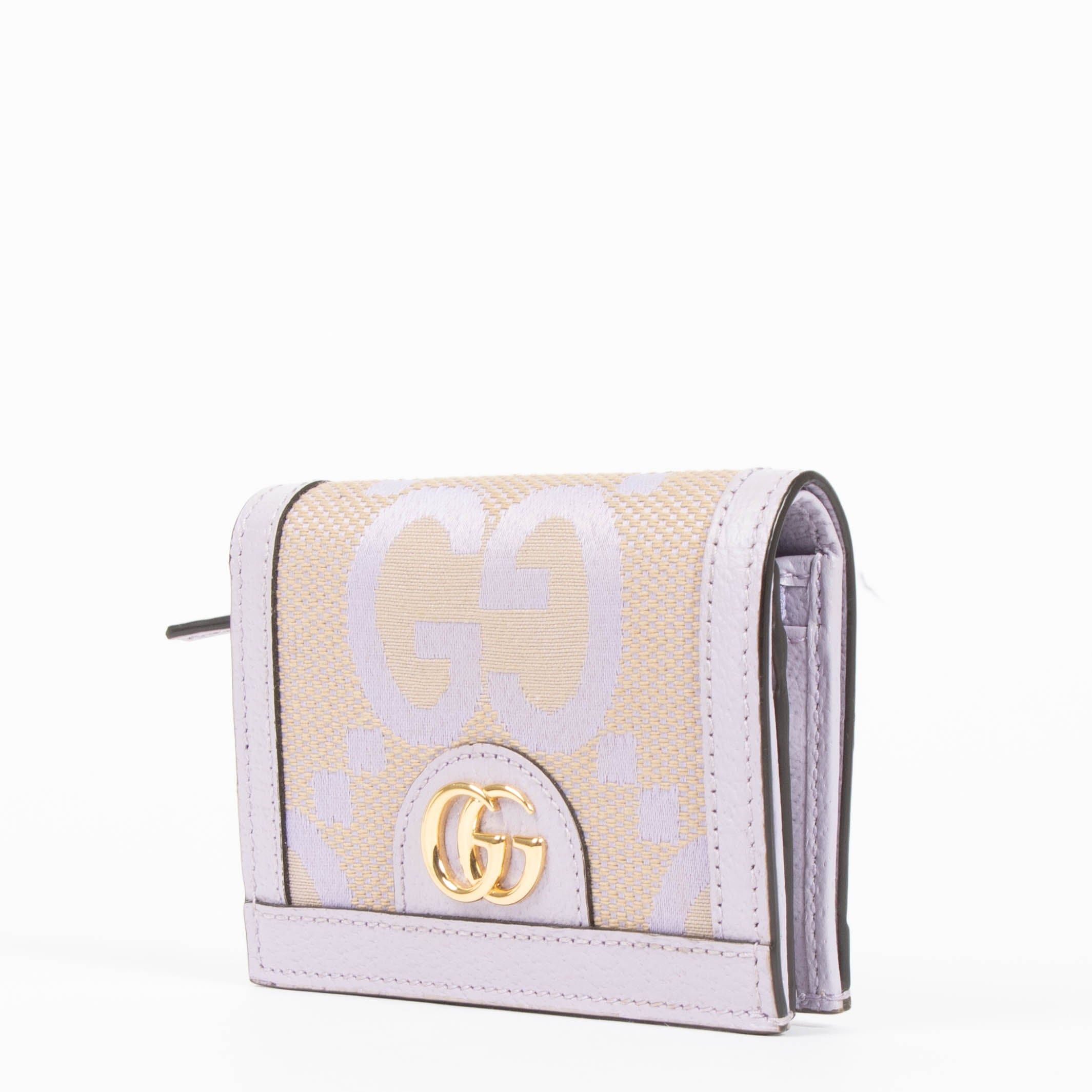 Gucci Purple GG Jumbo Canvas Ophidia Wallet