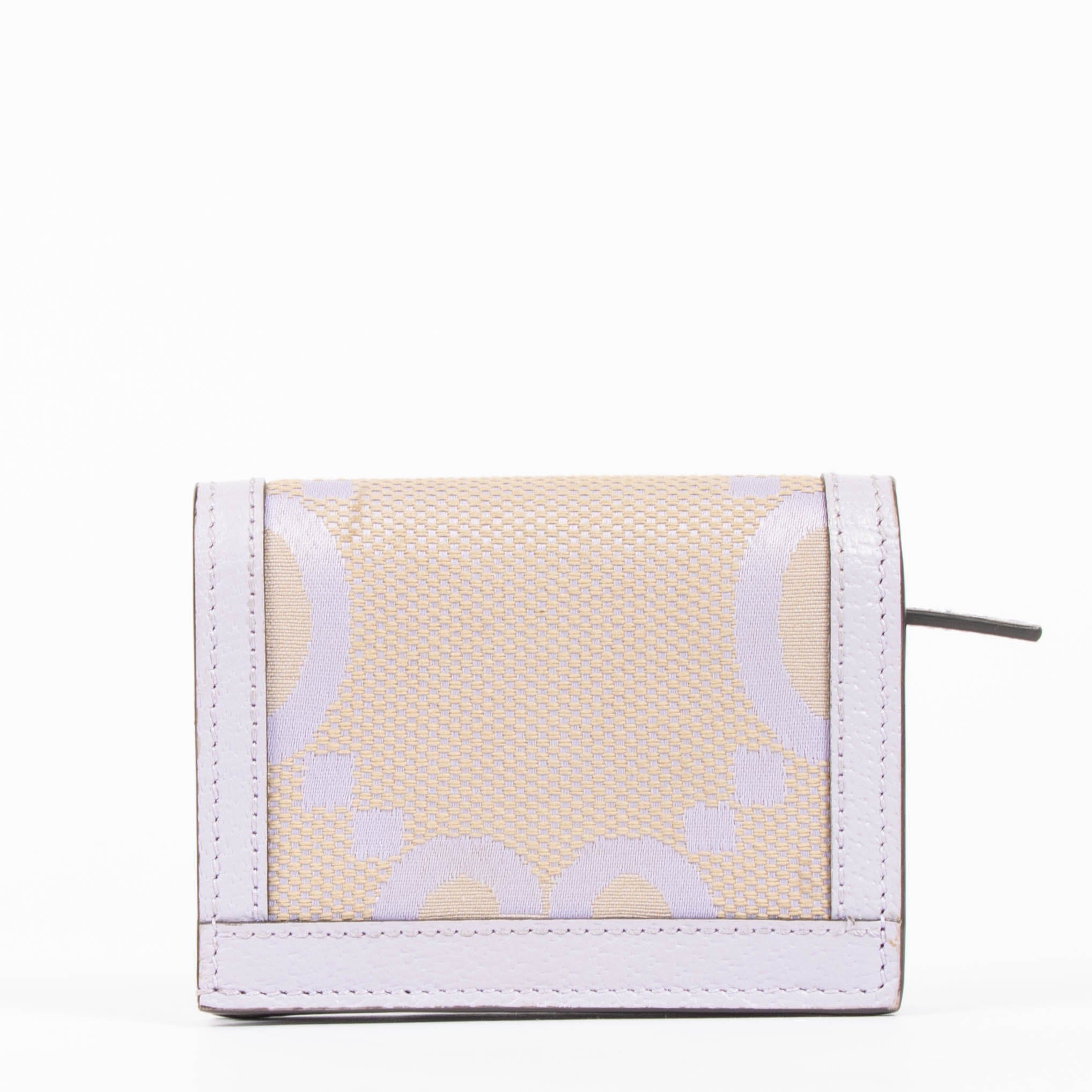 Gucci Purple GG Jumbo Canvas Ophidia Wallet