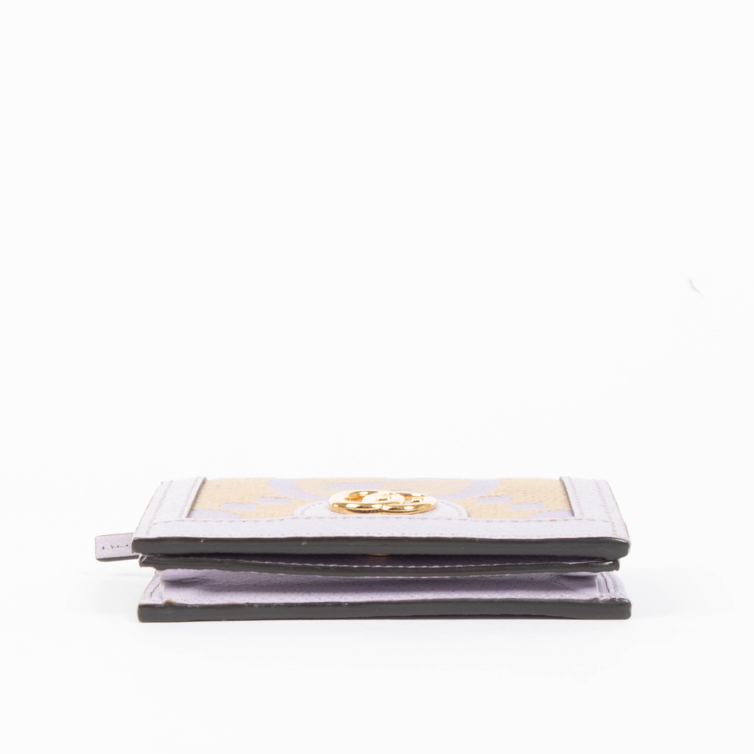 Gucci Purple GG Jumbo Canvas Ophidia Wallet