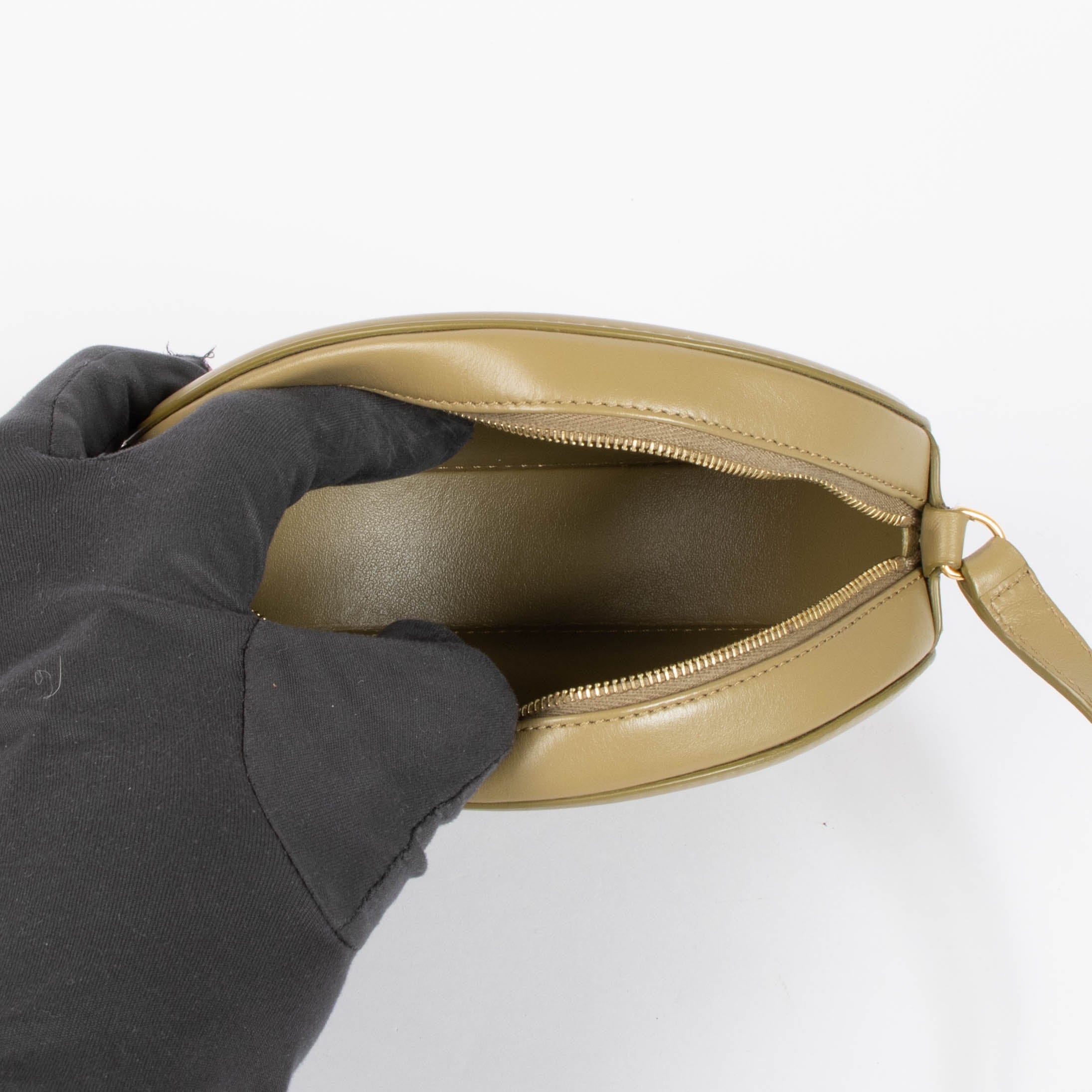 Celine Green Cuir Triomphe Oval Crossbody Bag